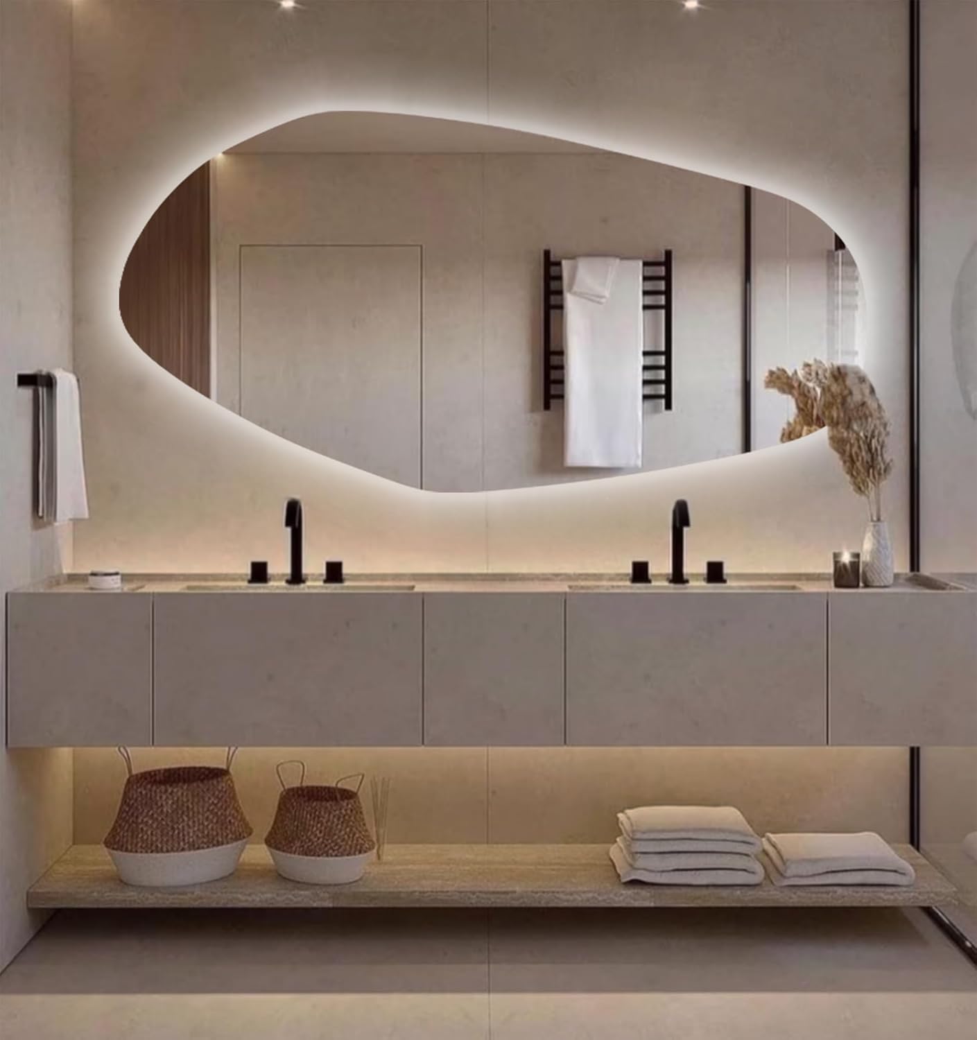 Amsterdam Asymmetrical LED Wall Mirror