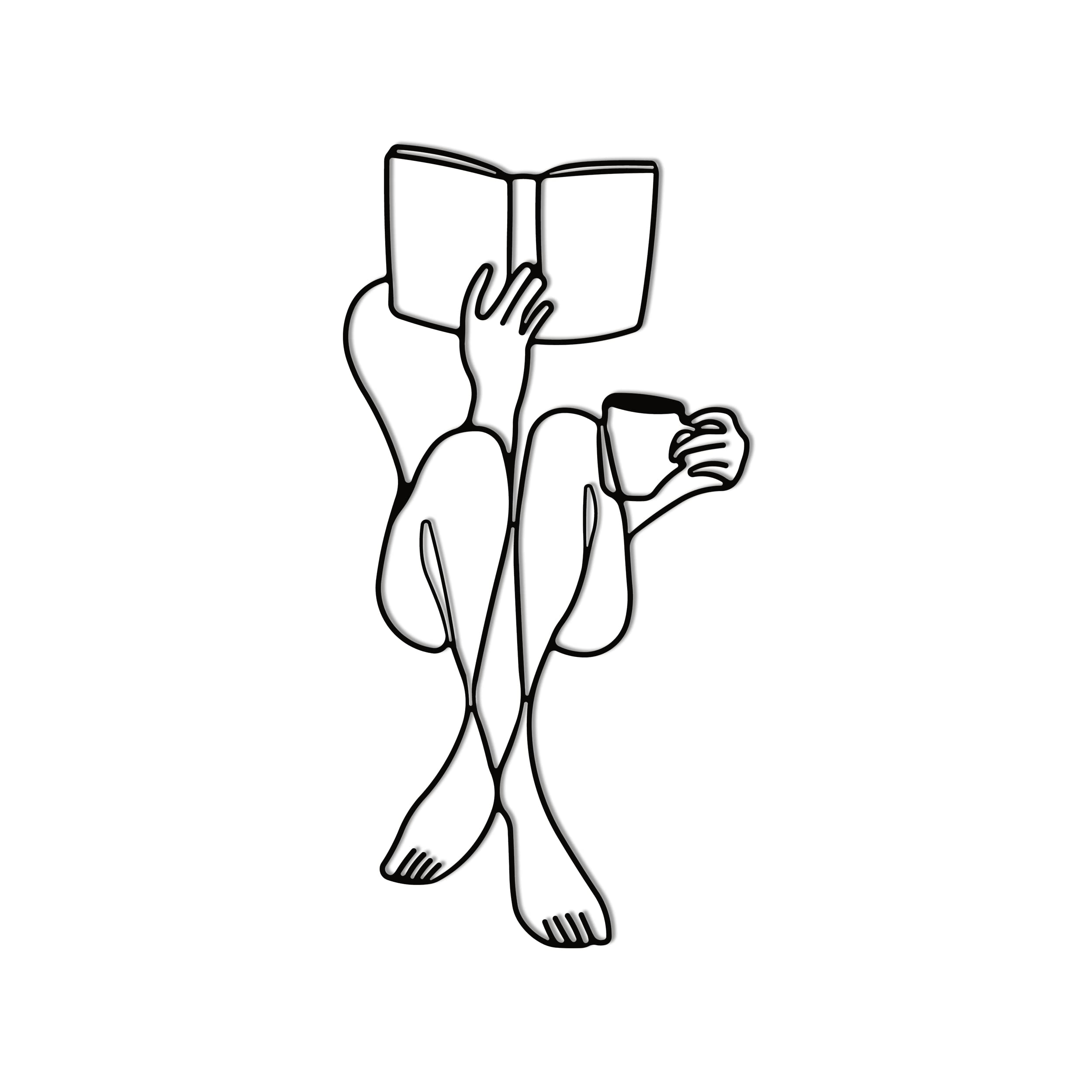 Minimalist Abstract Woman Metal Wall Art