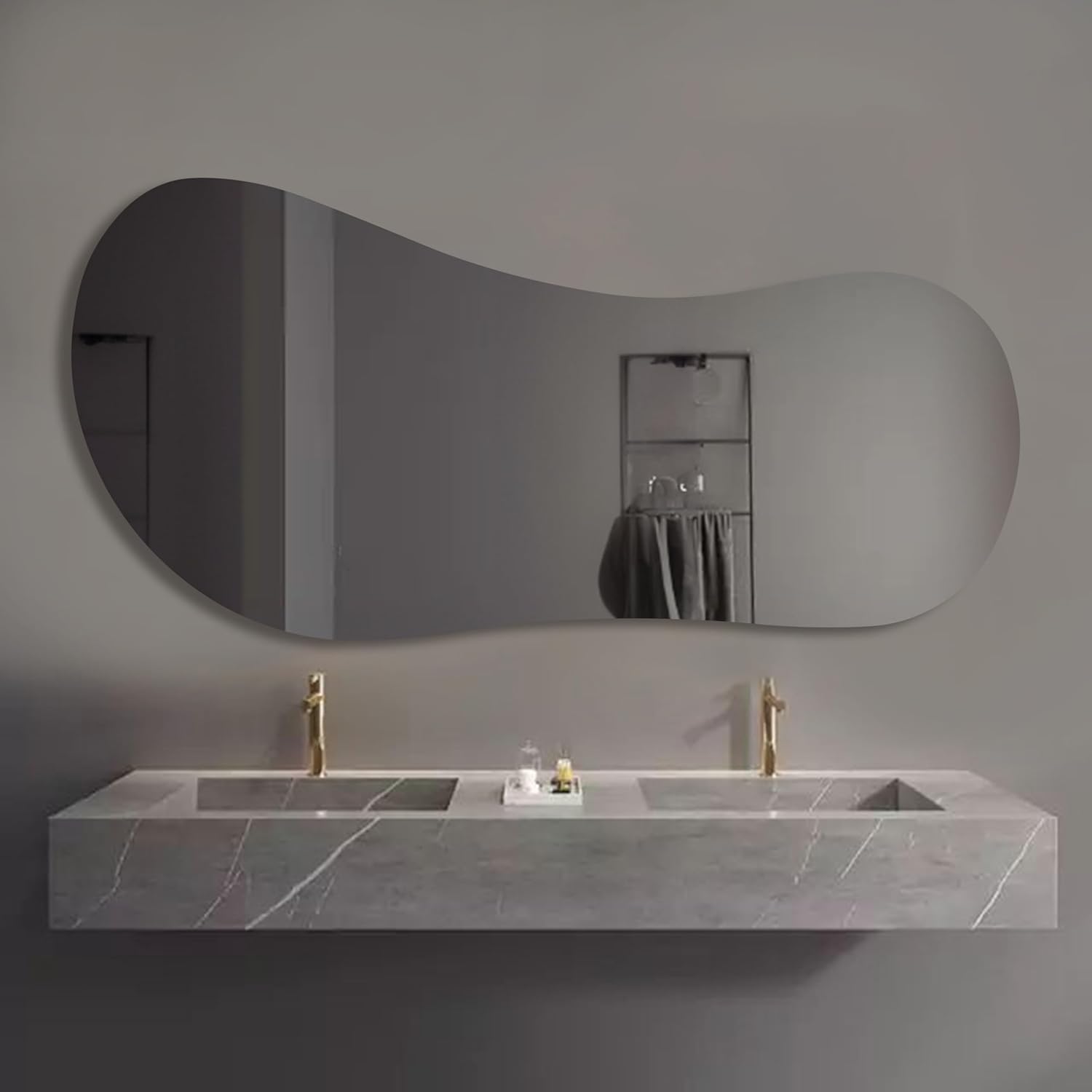 Shawn Irregular LED Lighted Bathroom Mirror