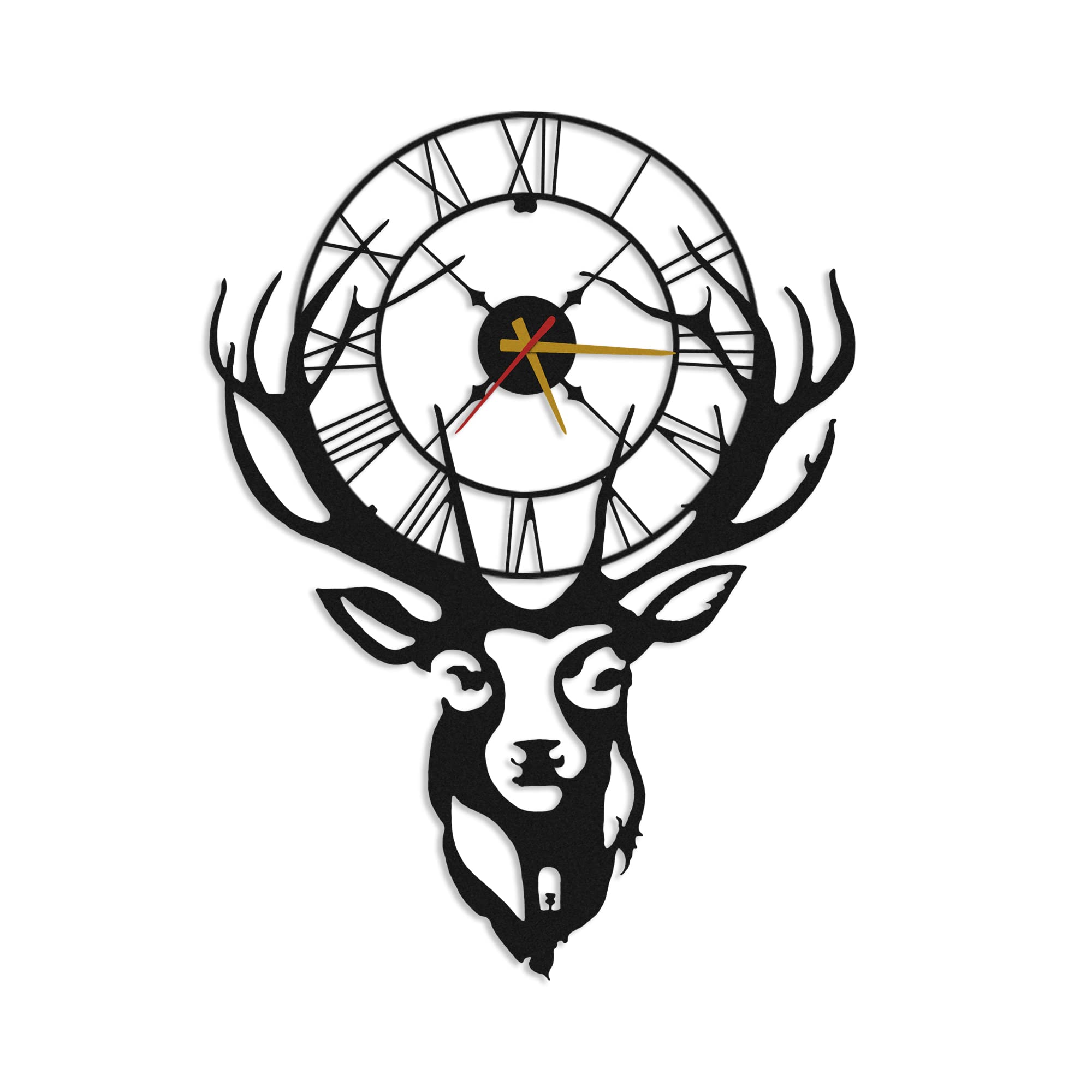 Deer Metal Wall Clock