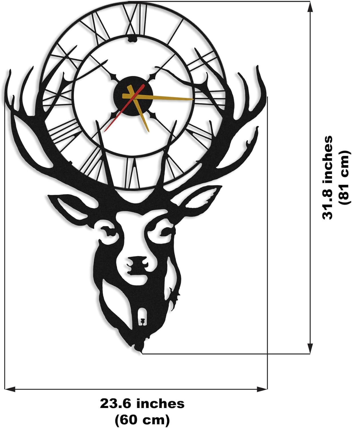 Deer Metal Wall Clock
