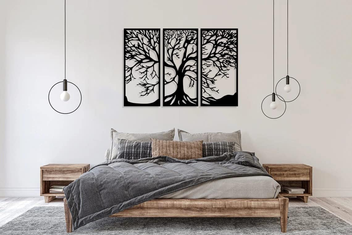 NORTH KAISER Tree Metal Wall Art I Tree of life Wall Decor I Large Wall Sculpture Decoration for Outdoor Home Living Room Bedroom (29'' x 42.7'' / 74 x 108.5 cm)