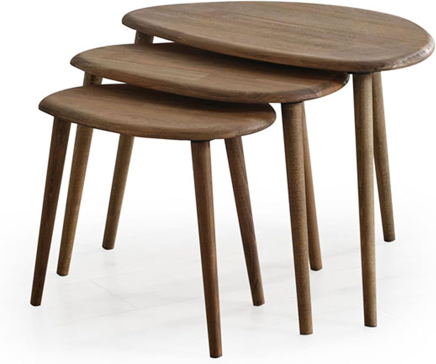 Solid Wood Nesting Coffee Table Set of 3