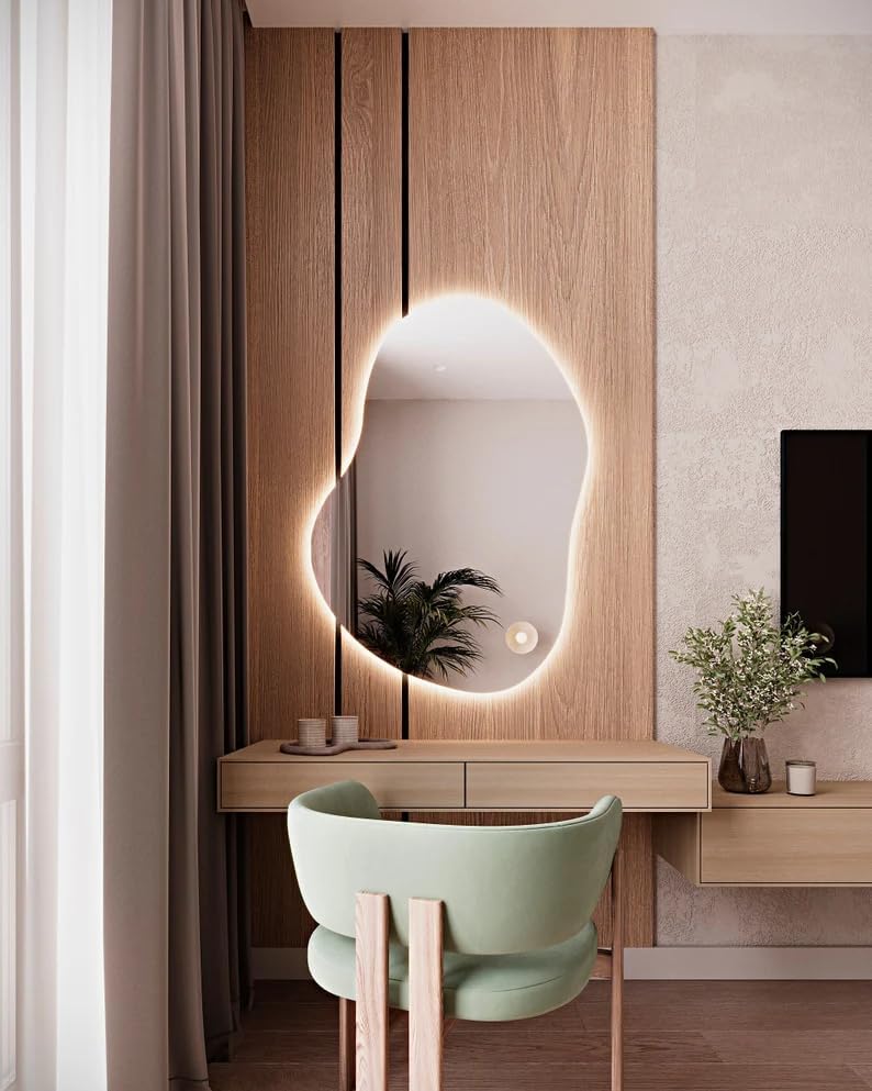 Como Asymmetrical LED Wall Mirror