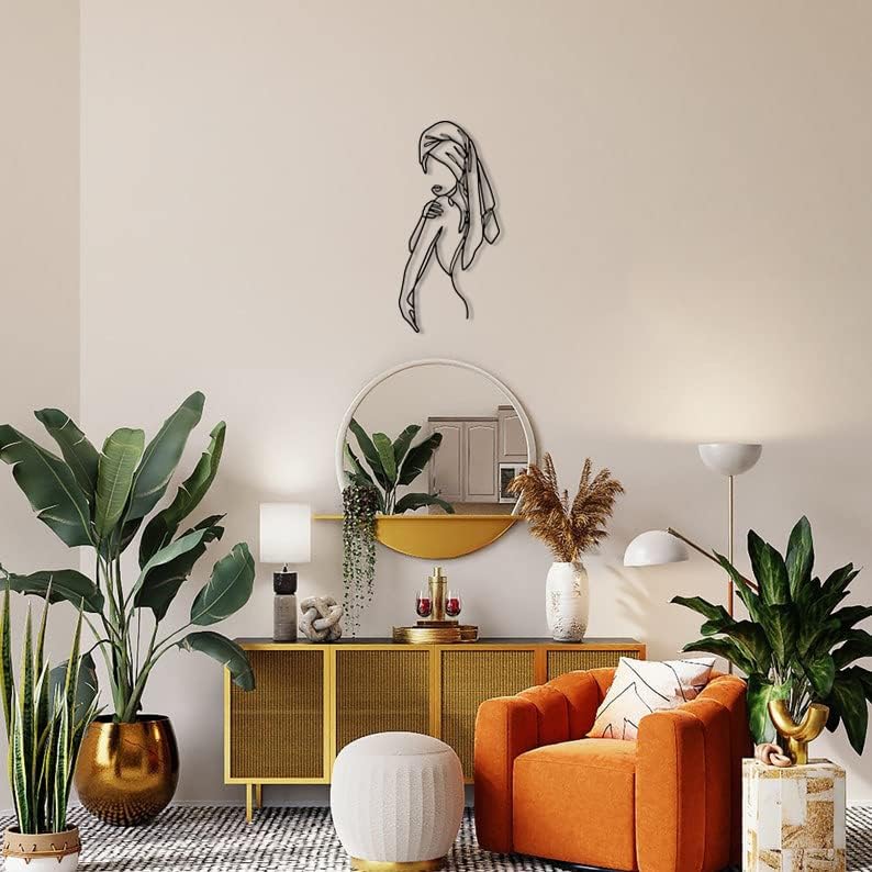 Minimalist Bathroom Metal Wall Art