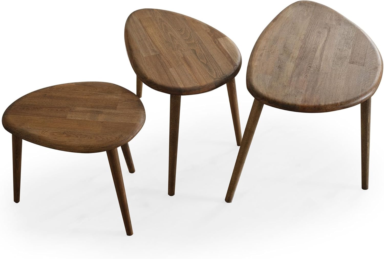 Solid Wood Nesting Coffee Table Set of 3