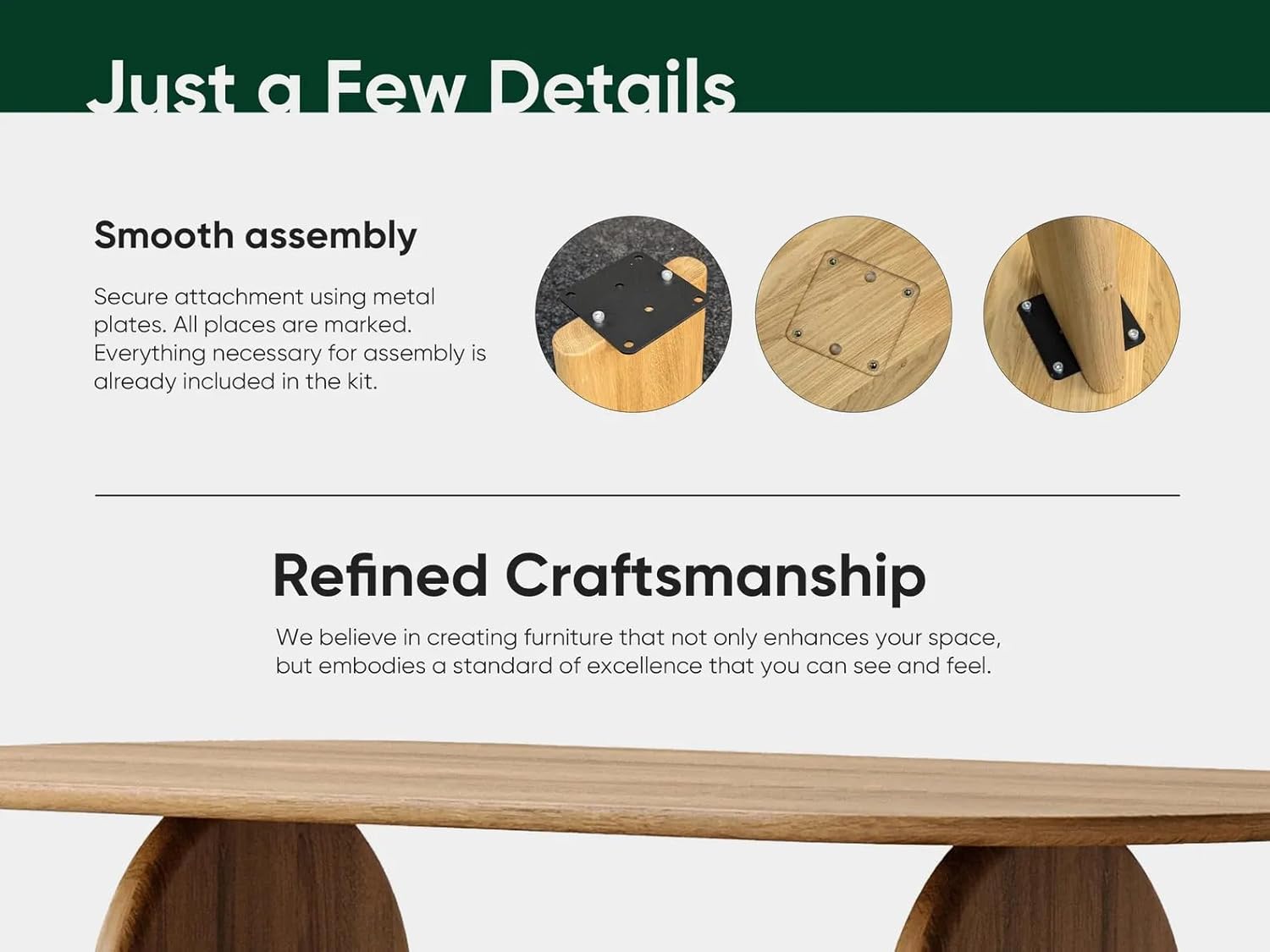 Oak Wood Modern Coffee Table