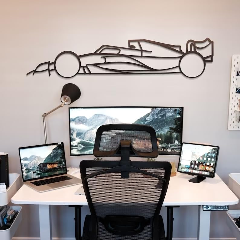 Minimal Formula 1 Metal Wall Art