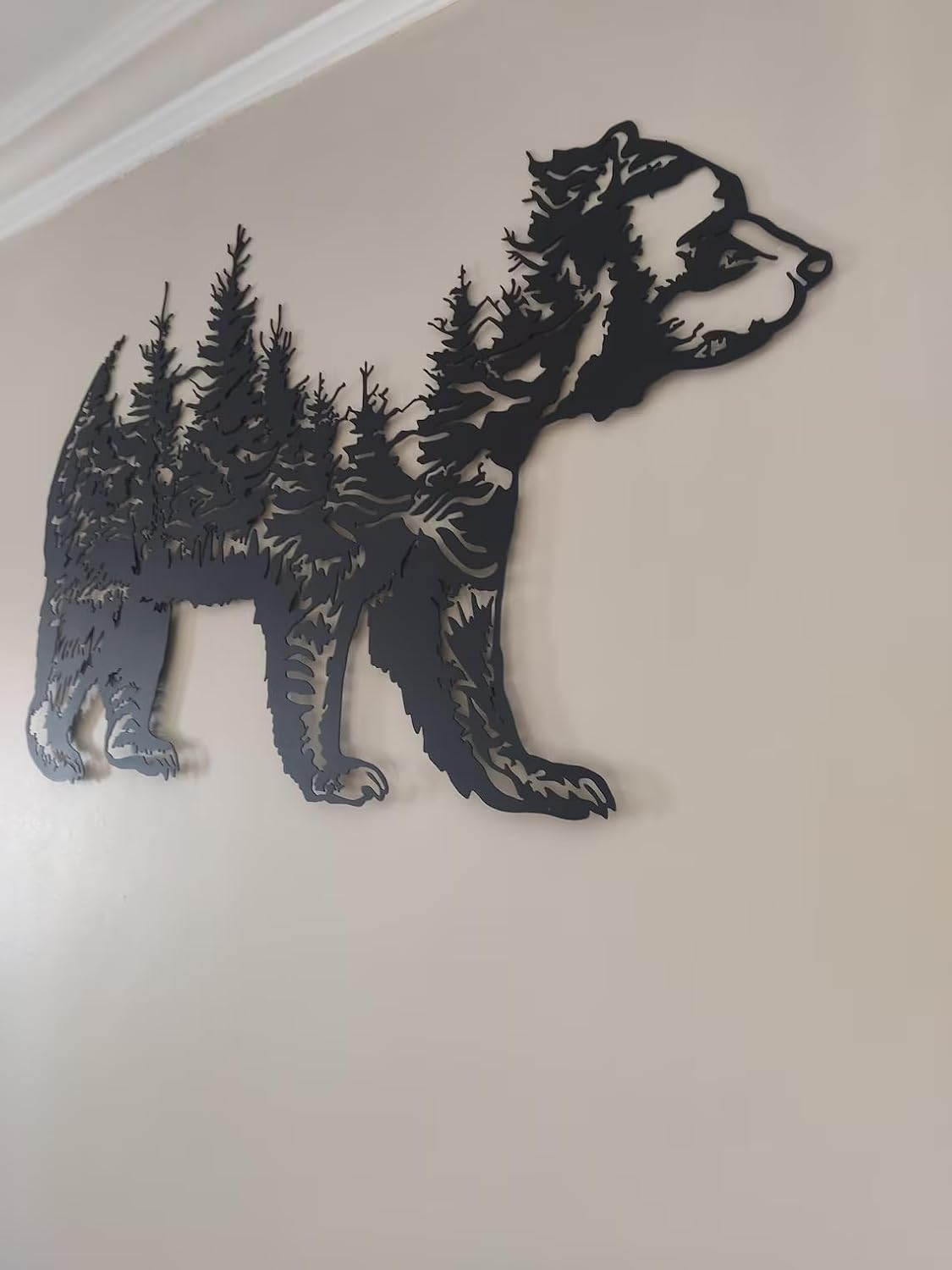 Bear & Forest Metal Wall Art
