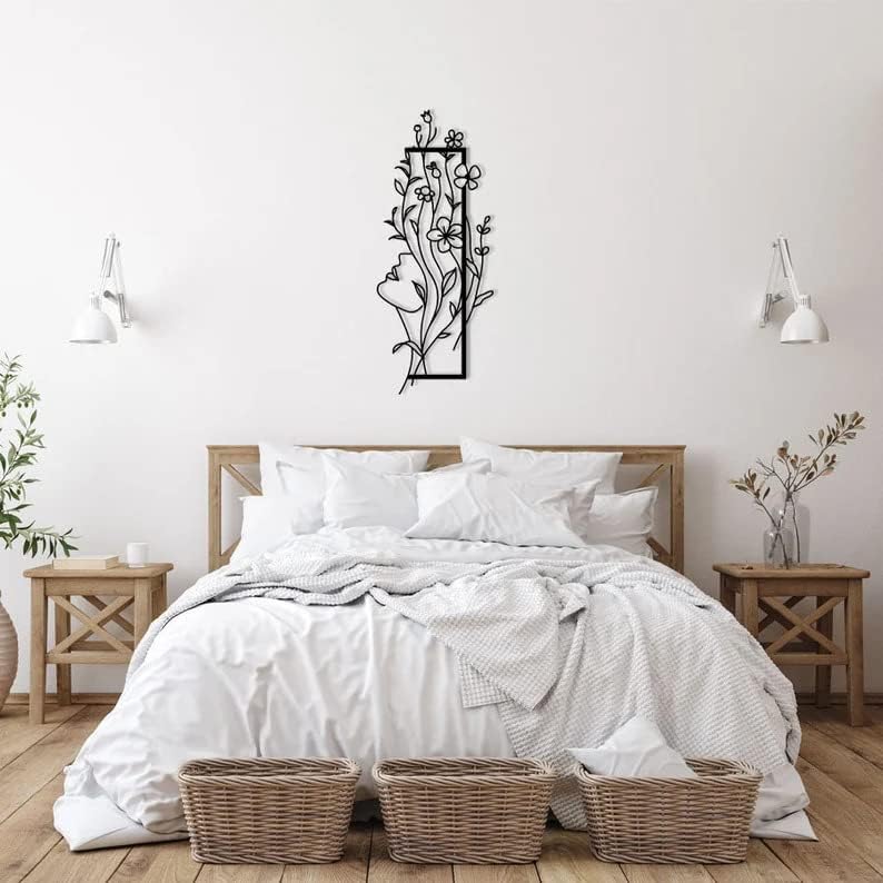 Woman Flower Metal Wall Art
