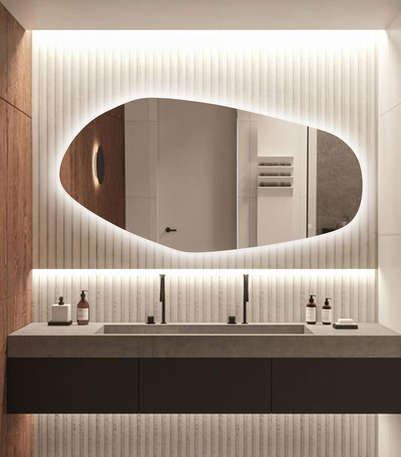 Amsterdam Asymmetrical LED Wall Mirror