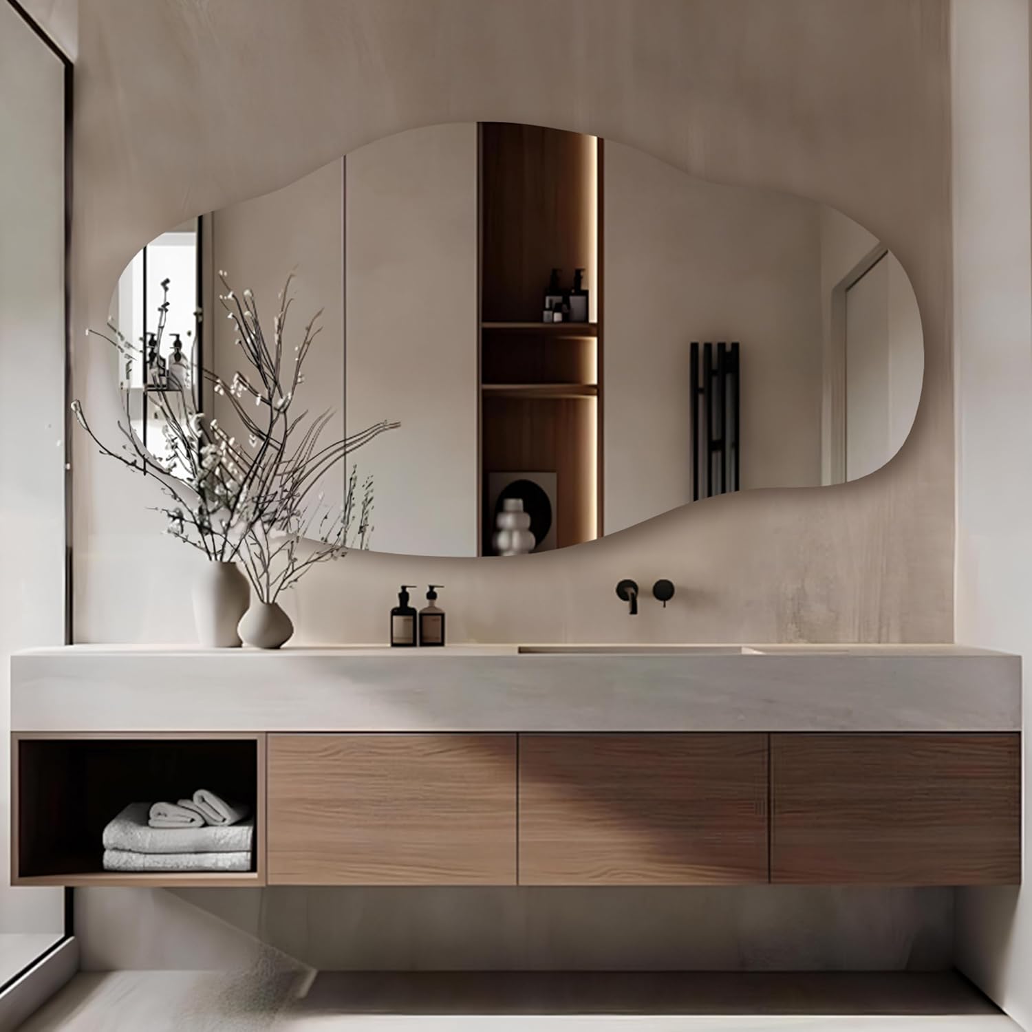 Asymmetrical Light Up Mirror