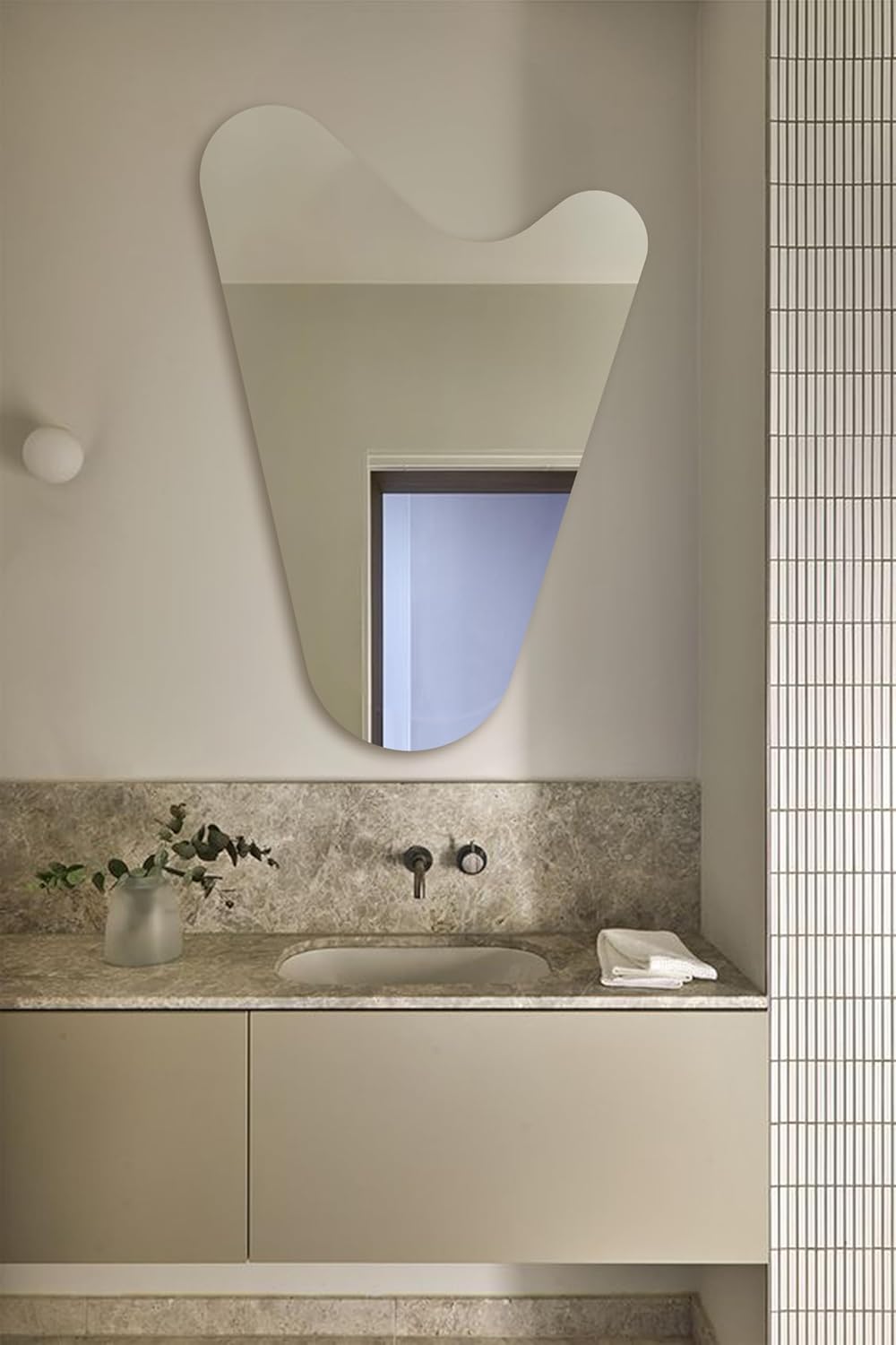 Asymmetrical Frameless Mirror Home Decor