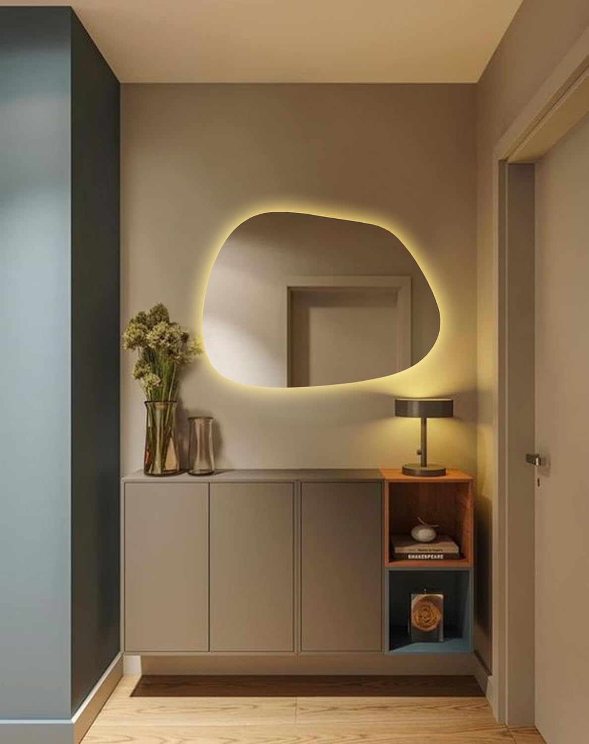 Irregular LED Bathroom Vanity Mirror with Lights