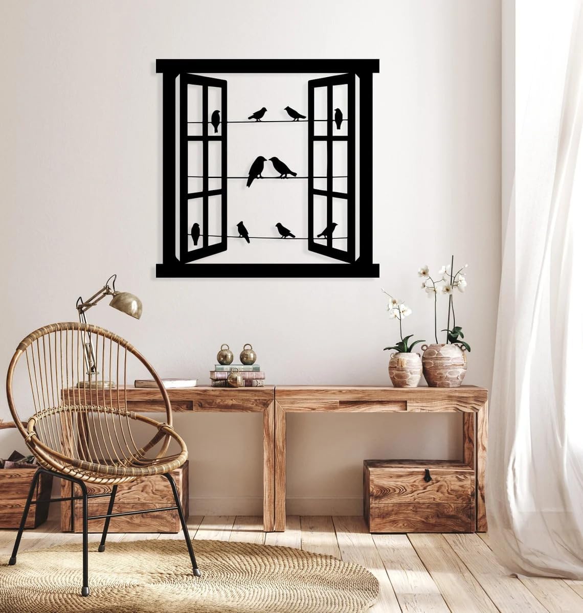 Windows & Birds Wall Decor