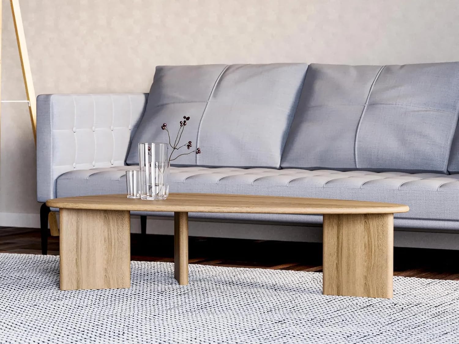 Solid OAK Asymmetrical Coffee Table