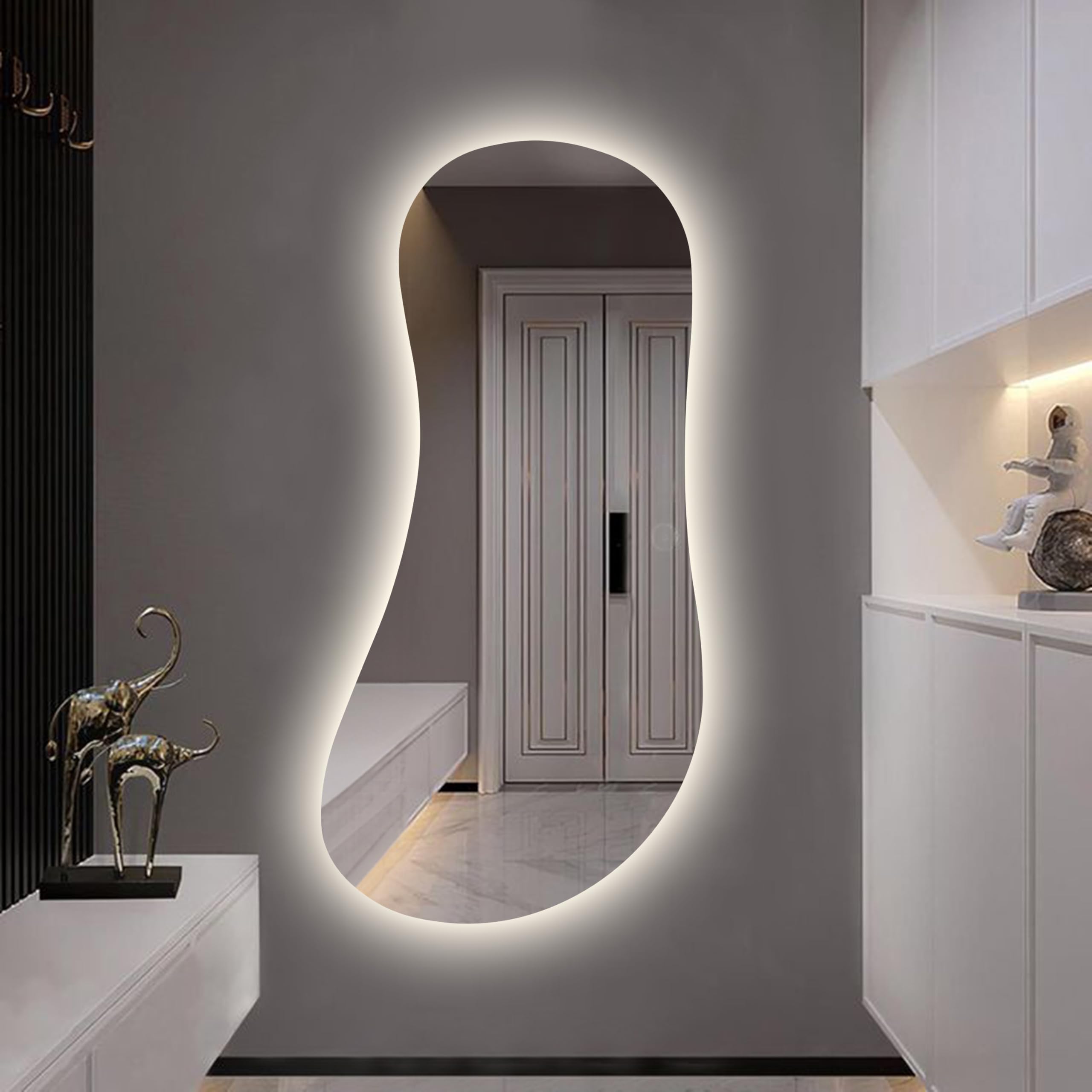Shawn Irregular LED Lighted Bathroom Mirror