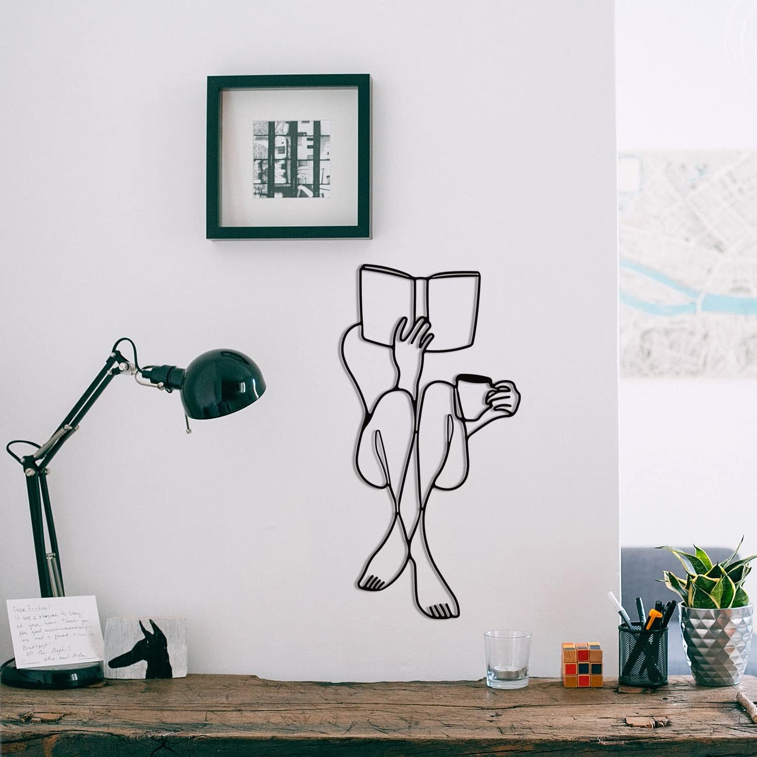 Minimalist Abstract Woman Metal Wall Art