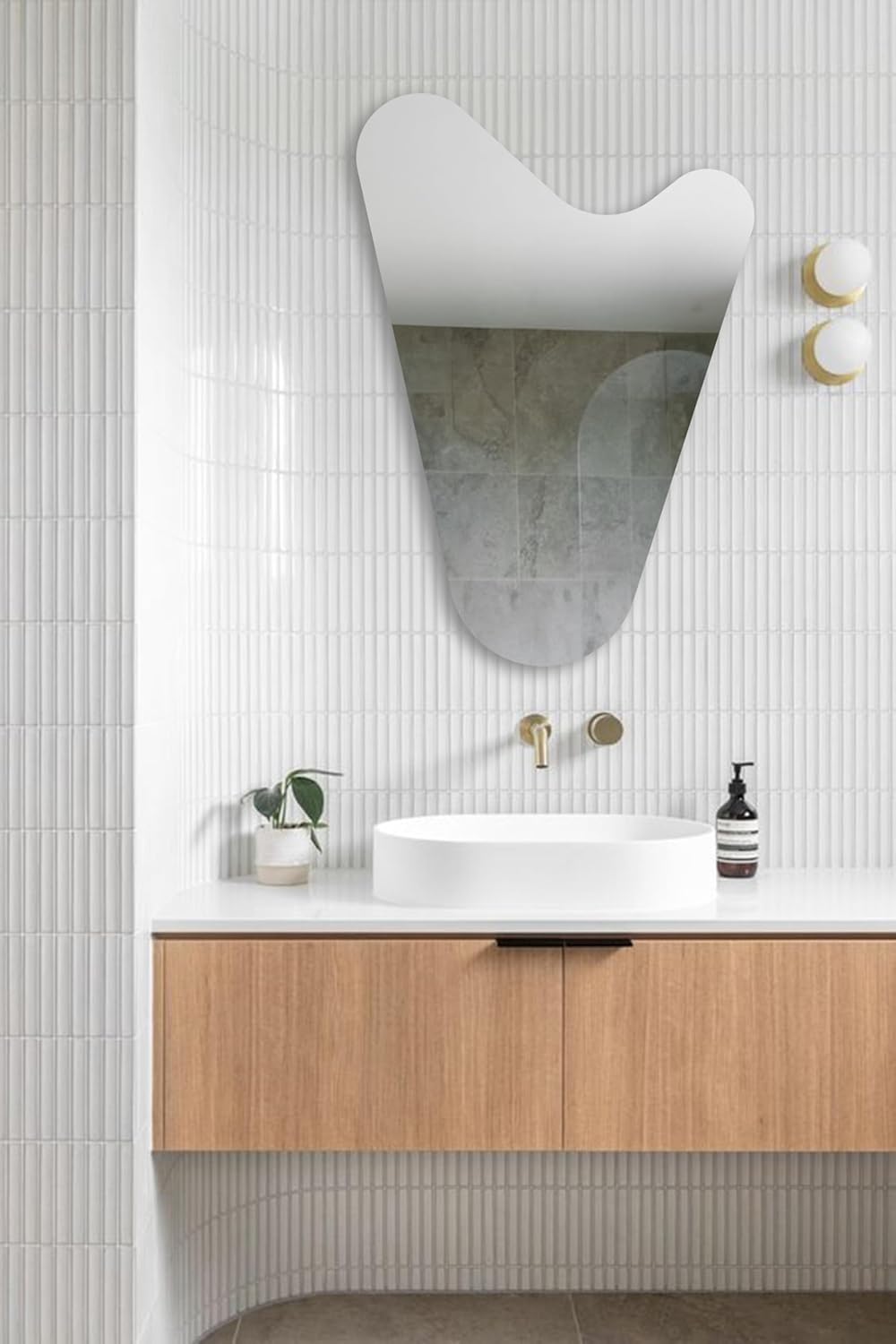 Asymmetrical Frameless Mirror Home Decor