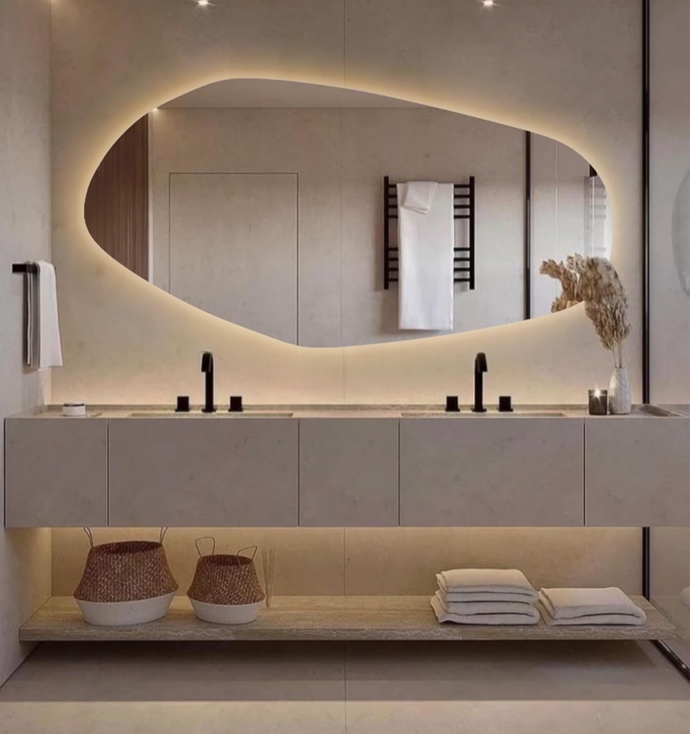 Amsterdam Asymmetrical LED Wall Mirror