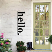 Hello Metal Sign