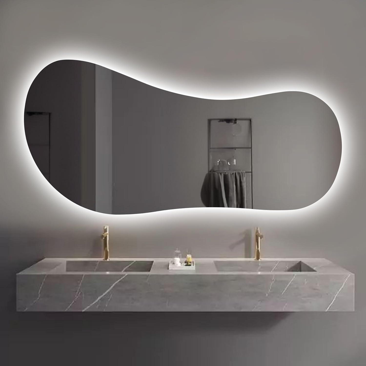 Shawn Irregular LED Lighted Bathroom Mirror