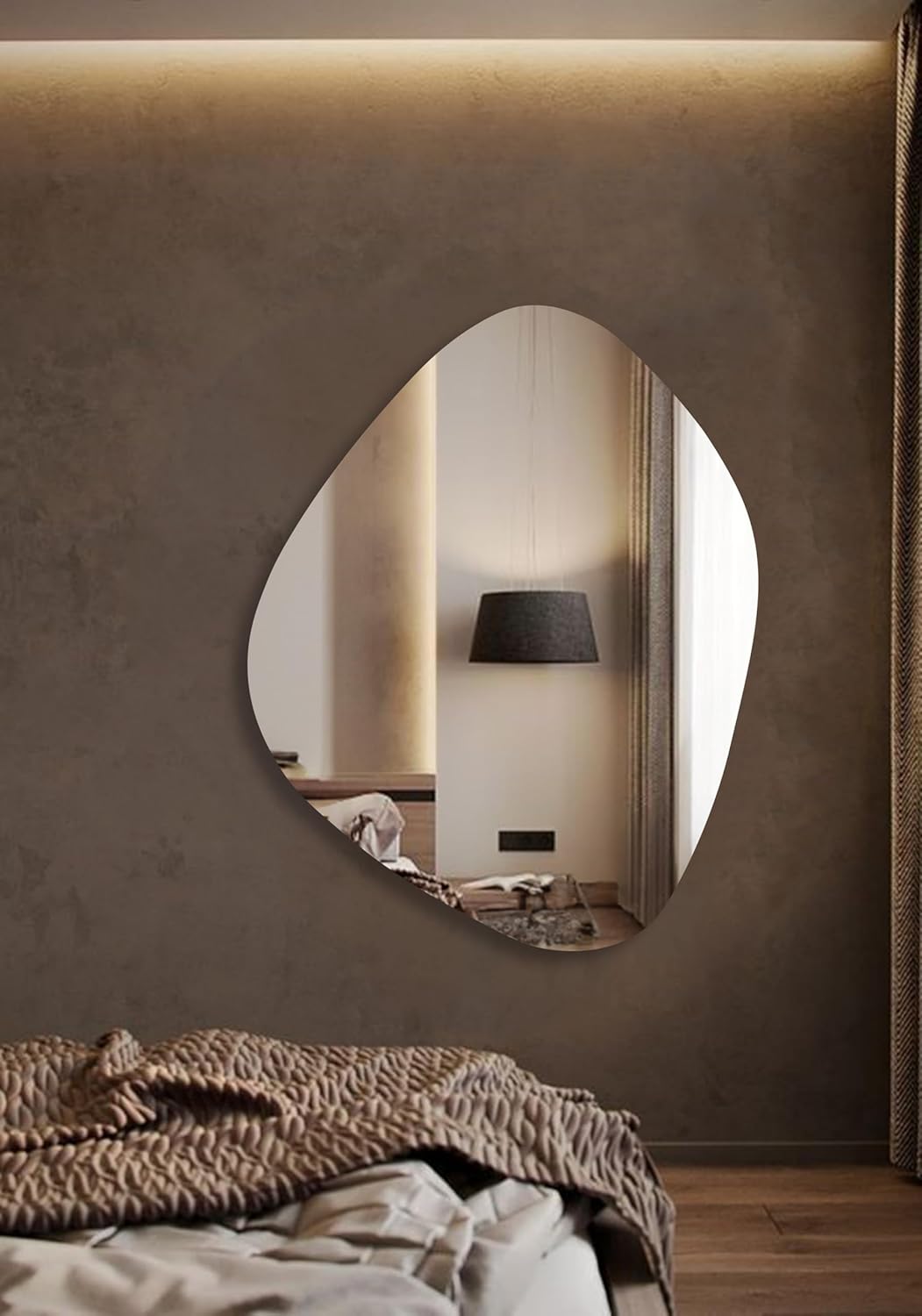 Asymmetrical LED Bathroom Mirror with Lights