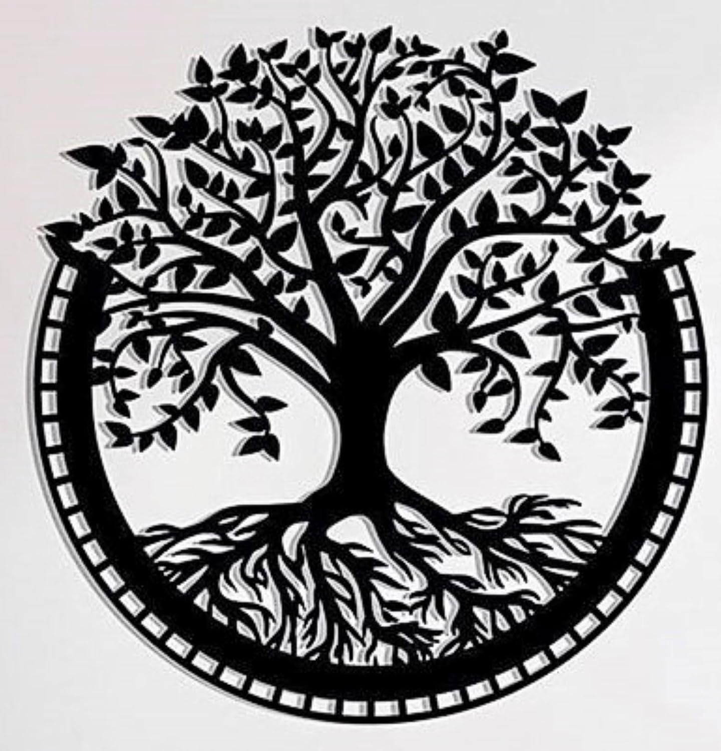 NORTH KAISER Tree of Life Metal Wall Decor I Tree Metal Wall Art, Black Wall Hanging Decoration for Outdoor Living Room Bedroom Kitchen Housewarming (29'' / 74 cm)