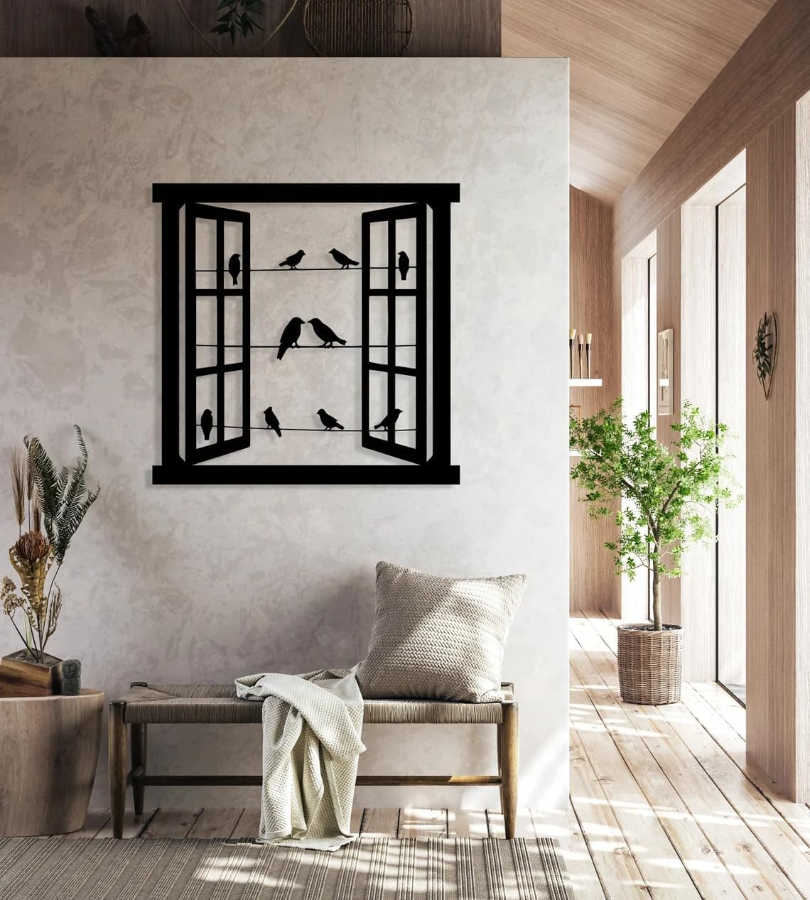 Windows & Birds Wall Decor