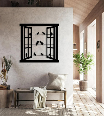 Windows & Birds Wall Decor