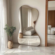 Marseille Irregular Rectangle Wood Bathroom Vanity Mirror