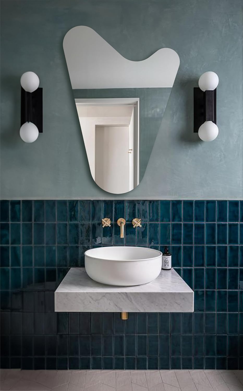 Asymmetrical Frameless Mirror Home Decor