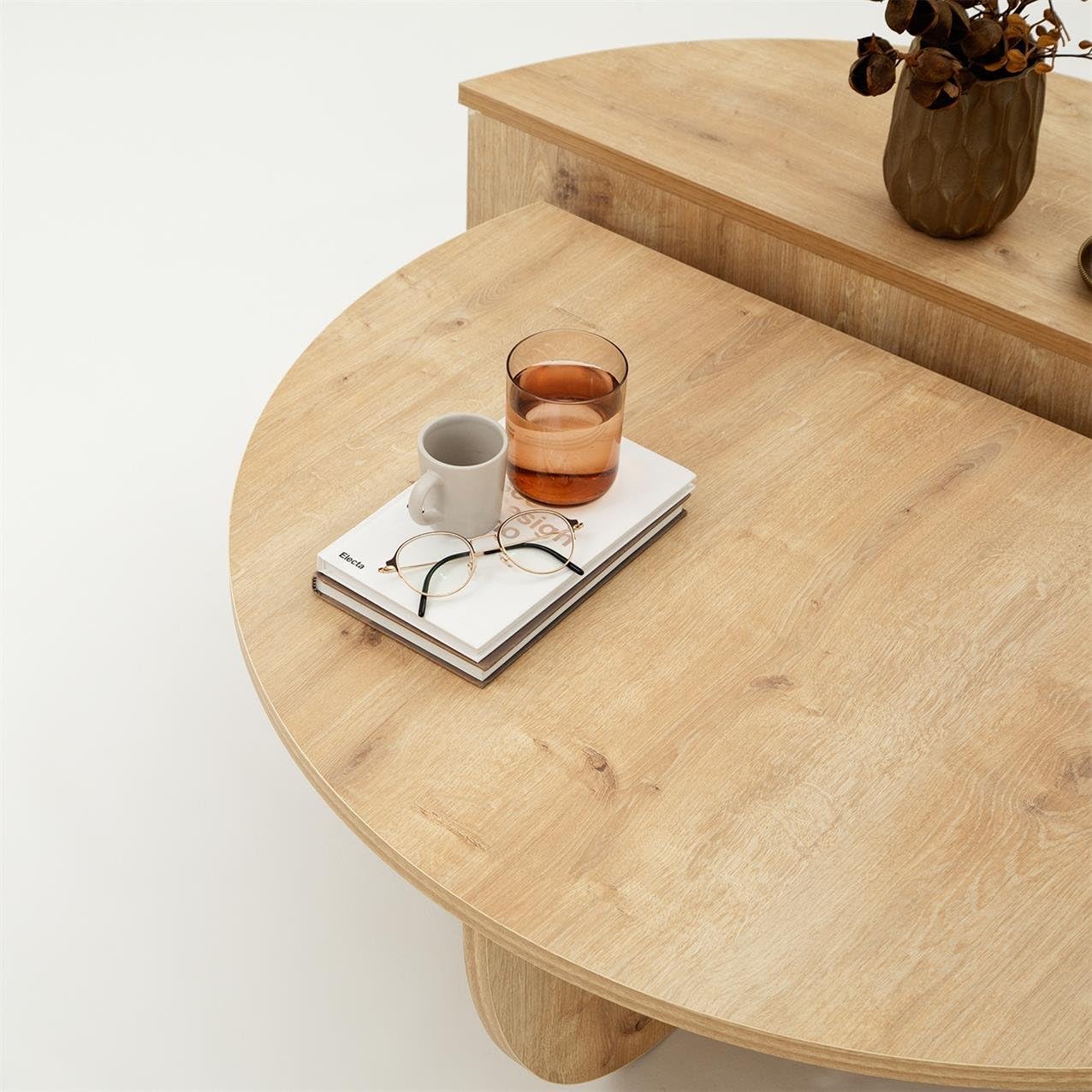 Modern Wooden Round Coffee Table