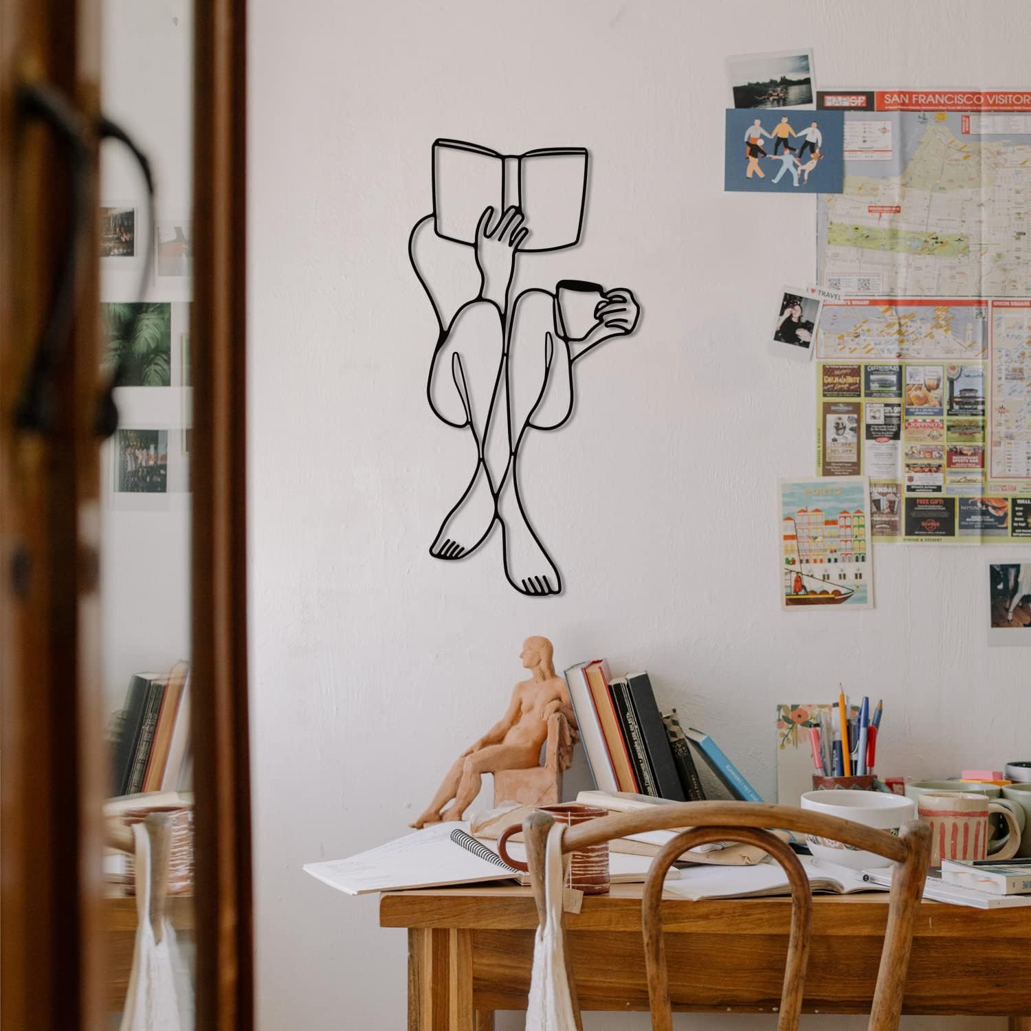 Minimalist Abstract Woman Metal Wall Art