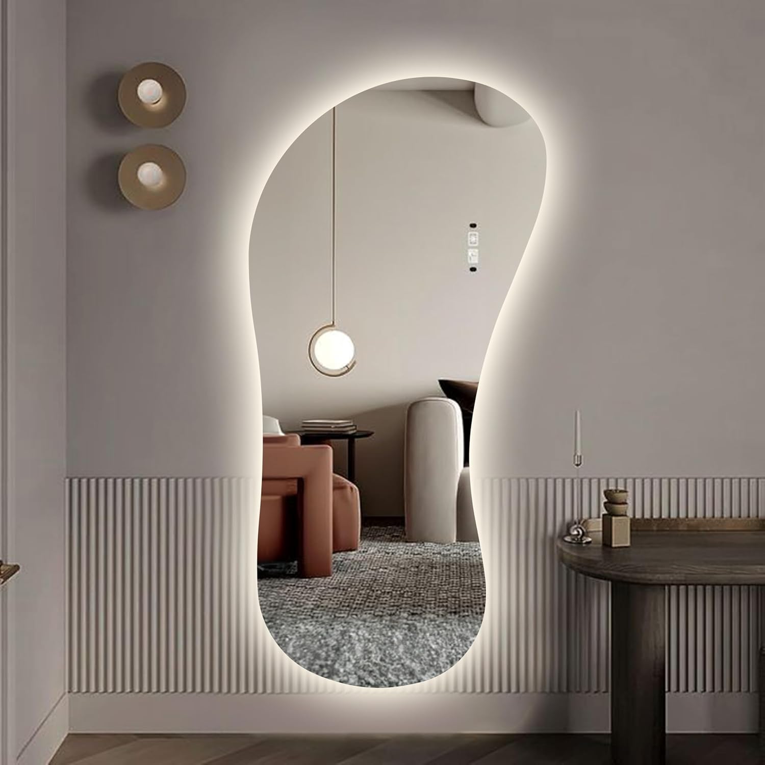 Shawn Irregular LED Lighted Bathroom Mirror