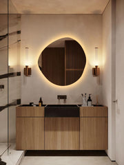 Round Asymmetrical Led Mirror
