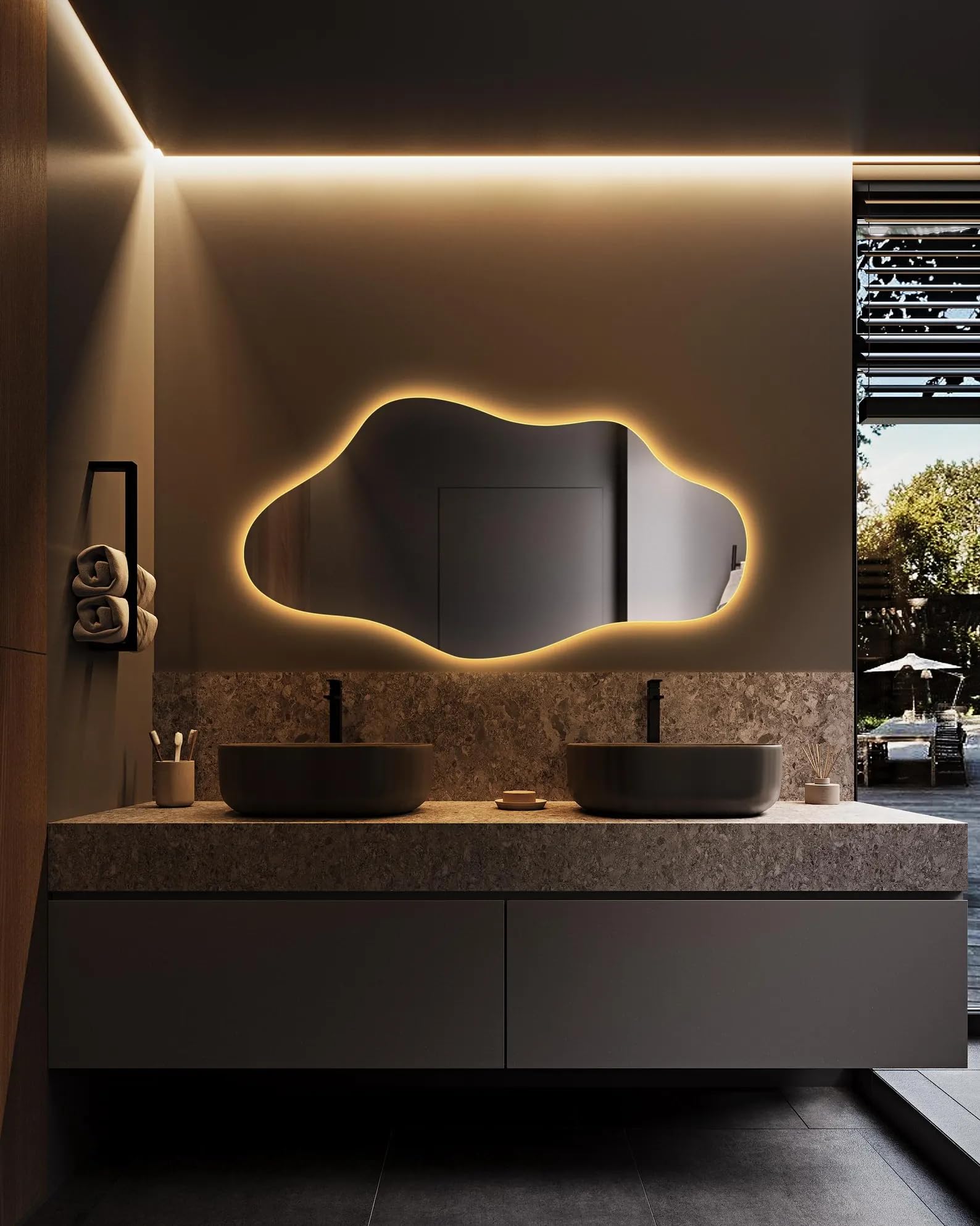 Cappadocia Irregular LED Vanity Mirror