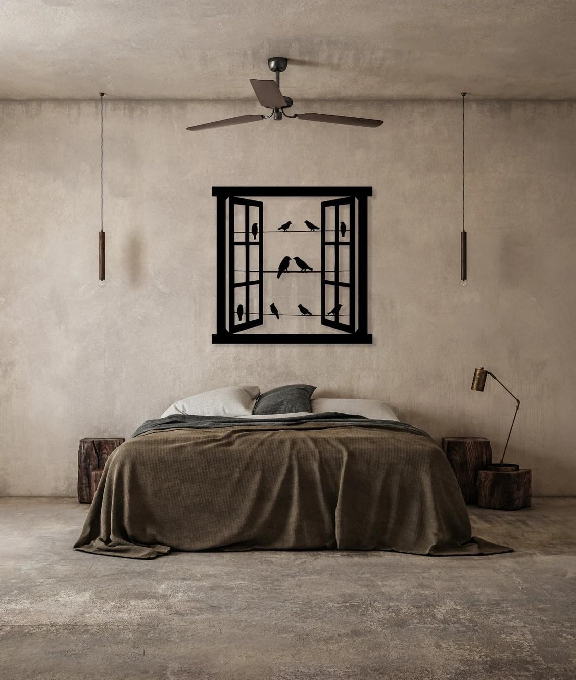 Windows & Birds Wall Decor