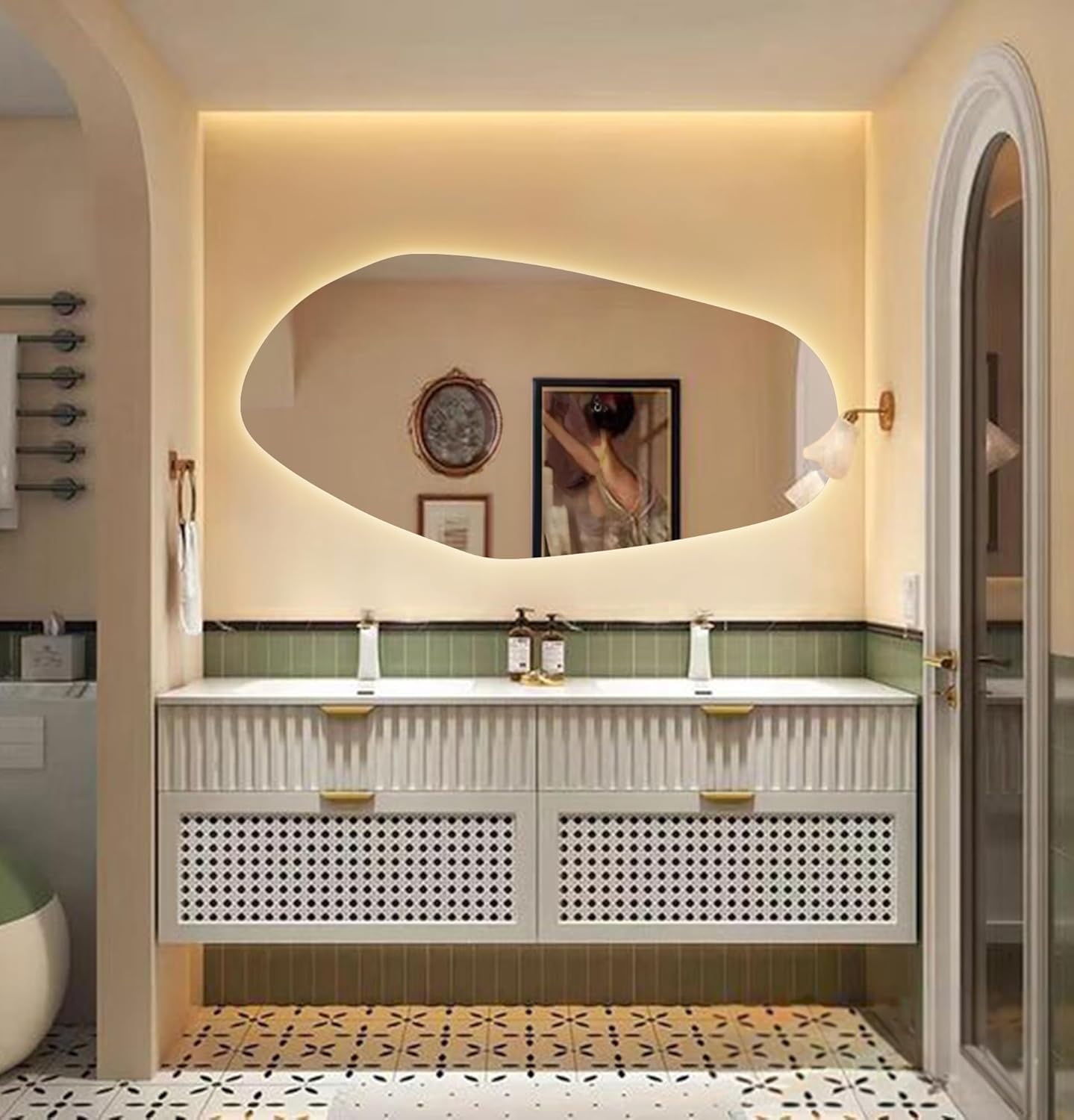 Amsterdam Asymmetrical LED Wall Mirror