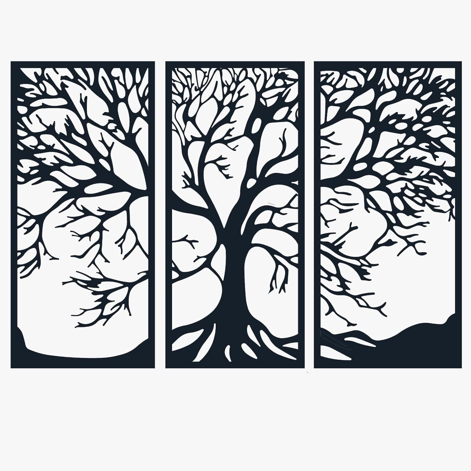 NORTH KAISER Tree Metal Wall Art I Tree of life Wall Decor I Large Wall Sculpture Decoration for Outdoor Home Living Room Bedroom (29'' x 42.7'' / 74 x 108.5 cm)