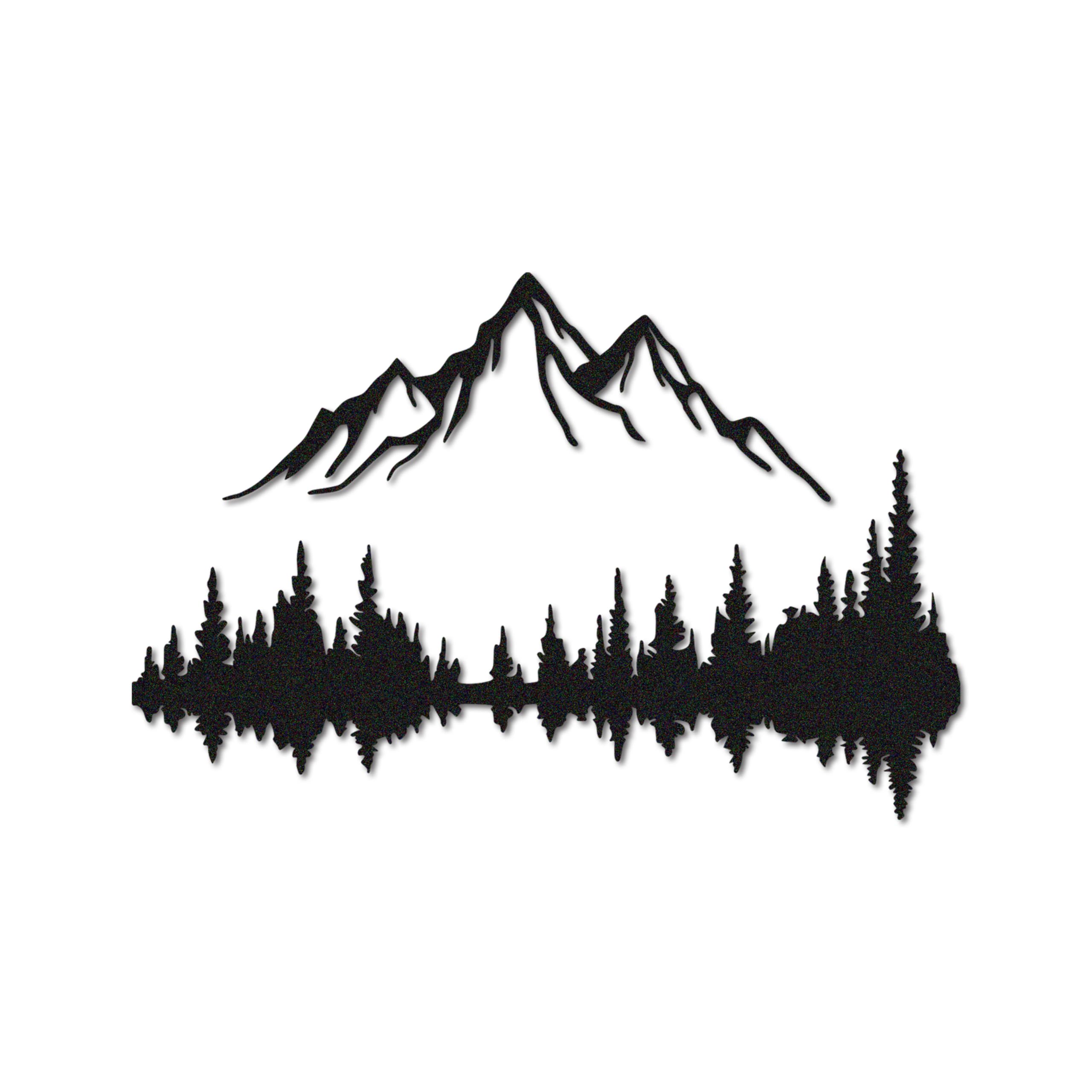 Mountain & Forest Metal Wall Art Decor