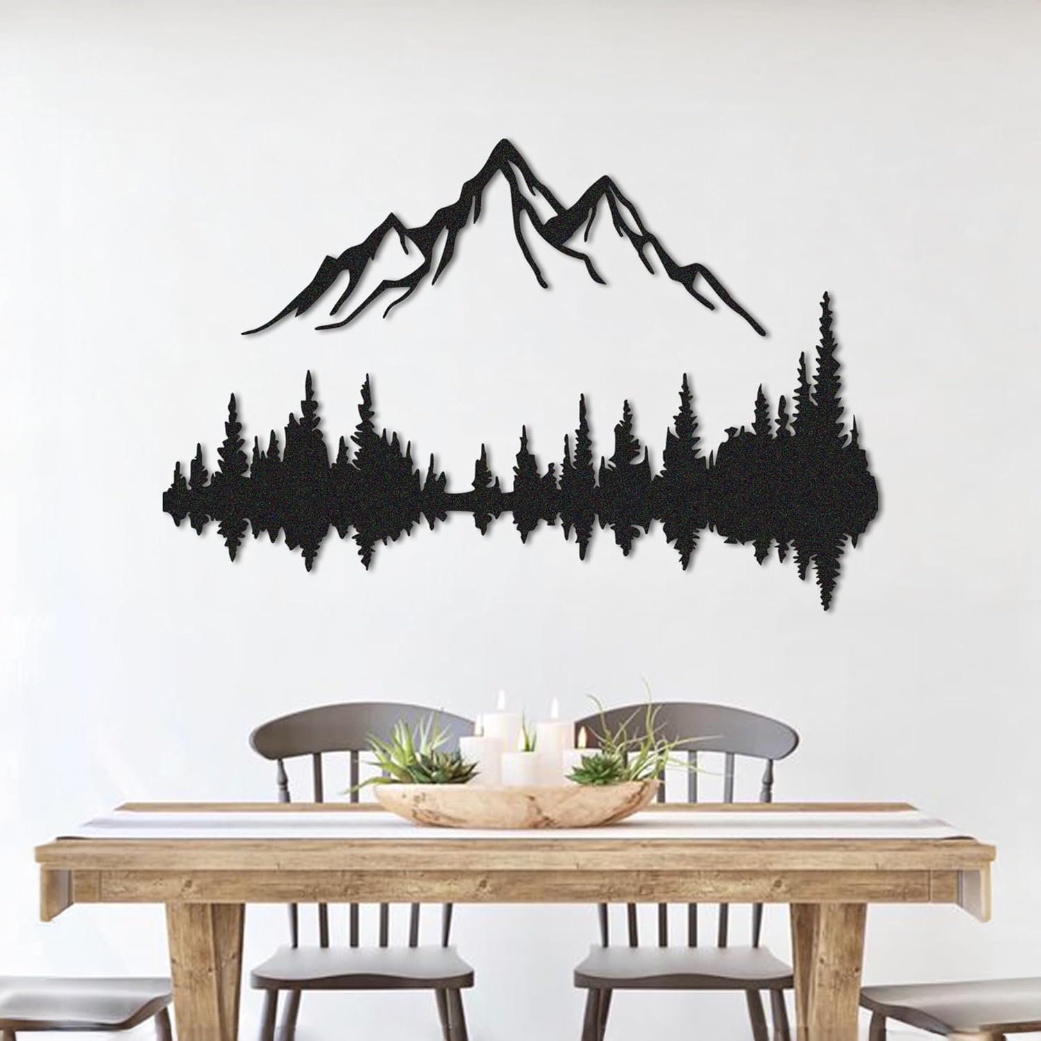Mountain & Forest Metal Wall Art Decor