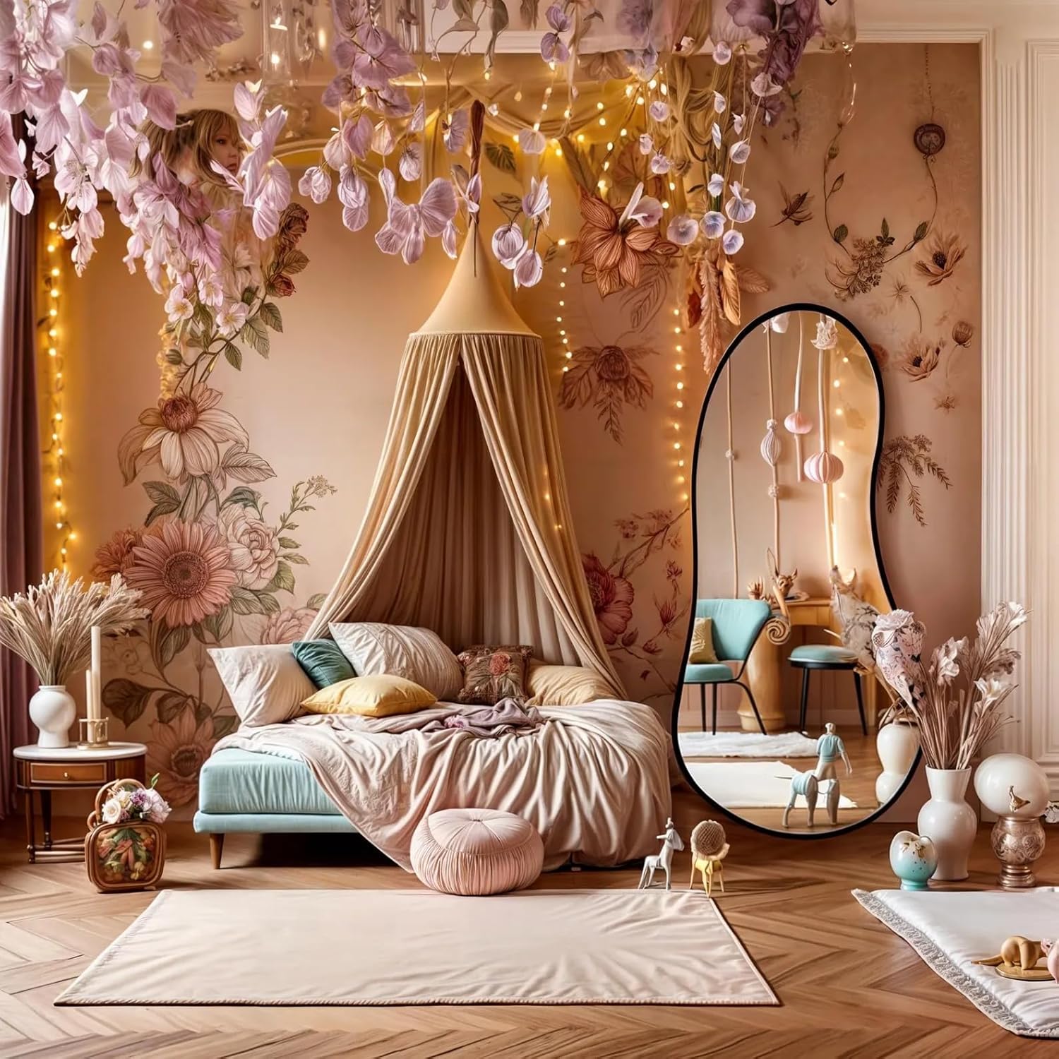 Sidney Modern Asymmetrical Wood Mirror