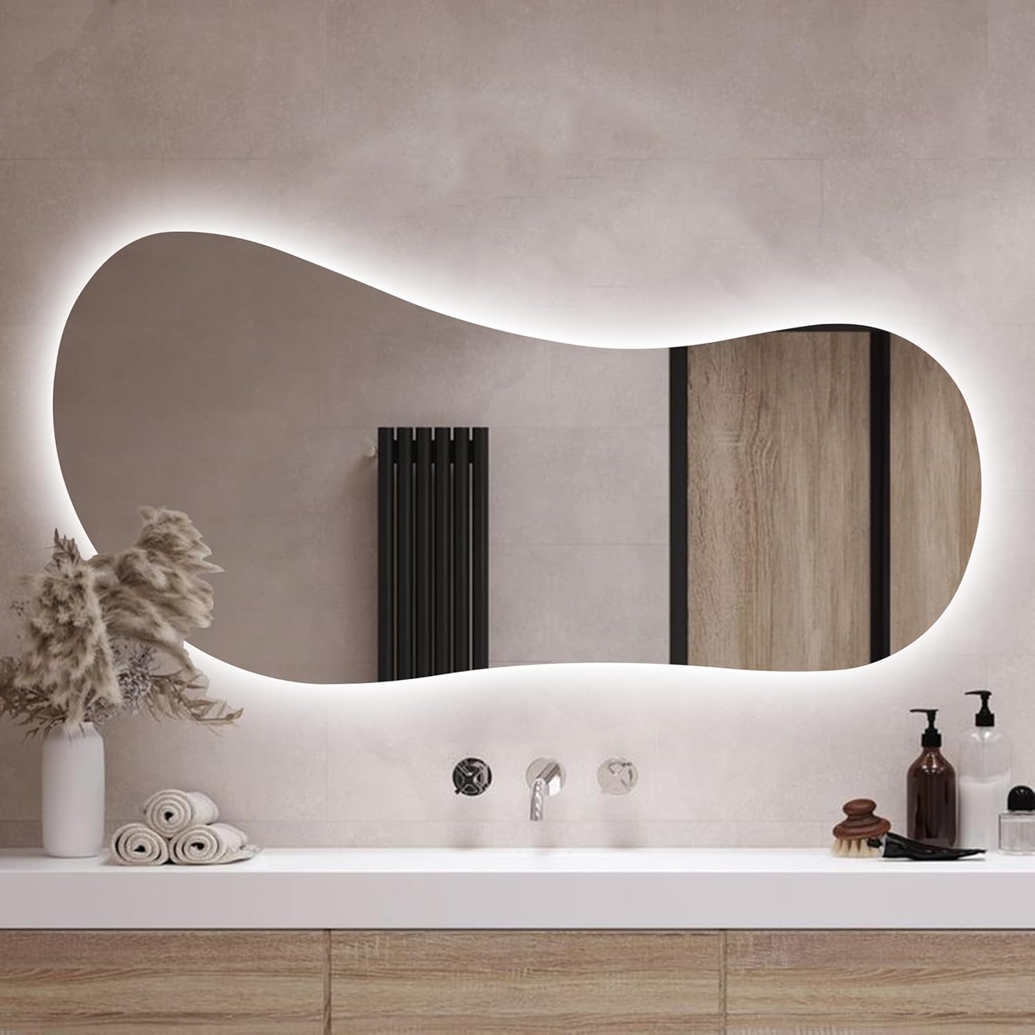 Shawn Irregular LED Lighted Bathroom Mirror