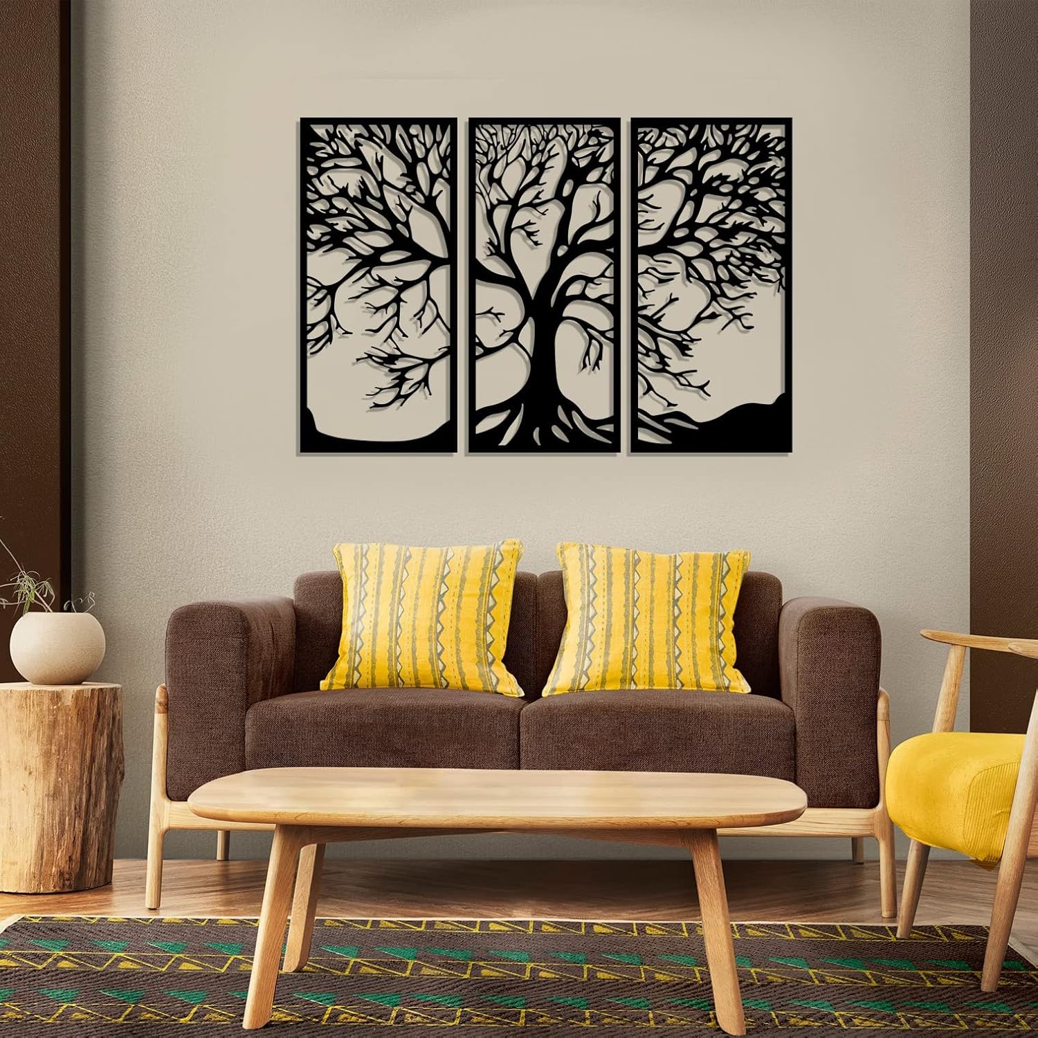 NORTH KAISER Tree Metal Wall Art I Tree of life Wall Decor I Large Wall Sculpture Decoration for Outdoor Home Living Room Bedroom (29'' x 42.7'' / 74 x 108.5 cm)