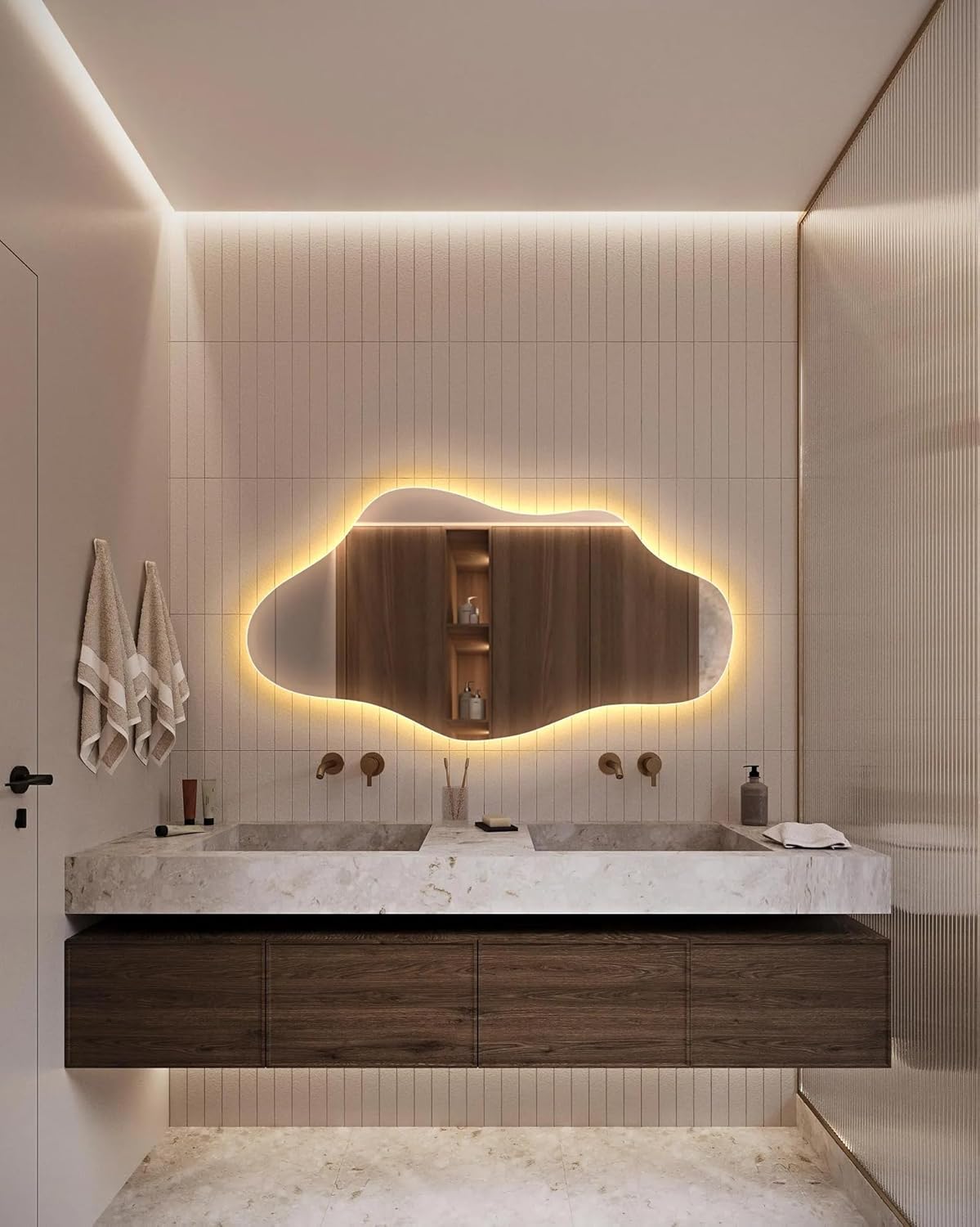 Cappadocia Irregular LED Vanity Mirror