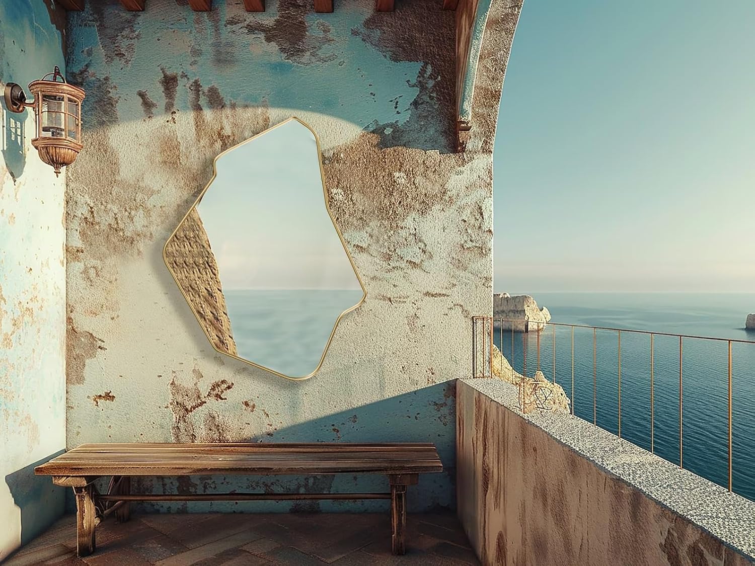 Istanbul Asymmetrical Wall Mounted Bathroom Mirror