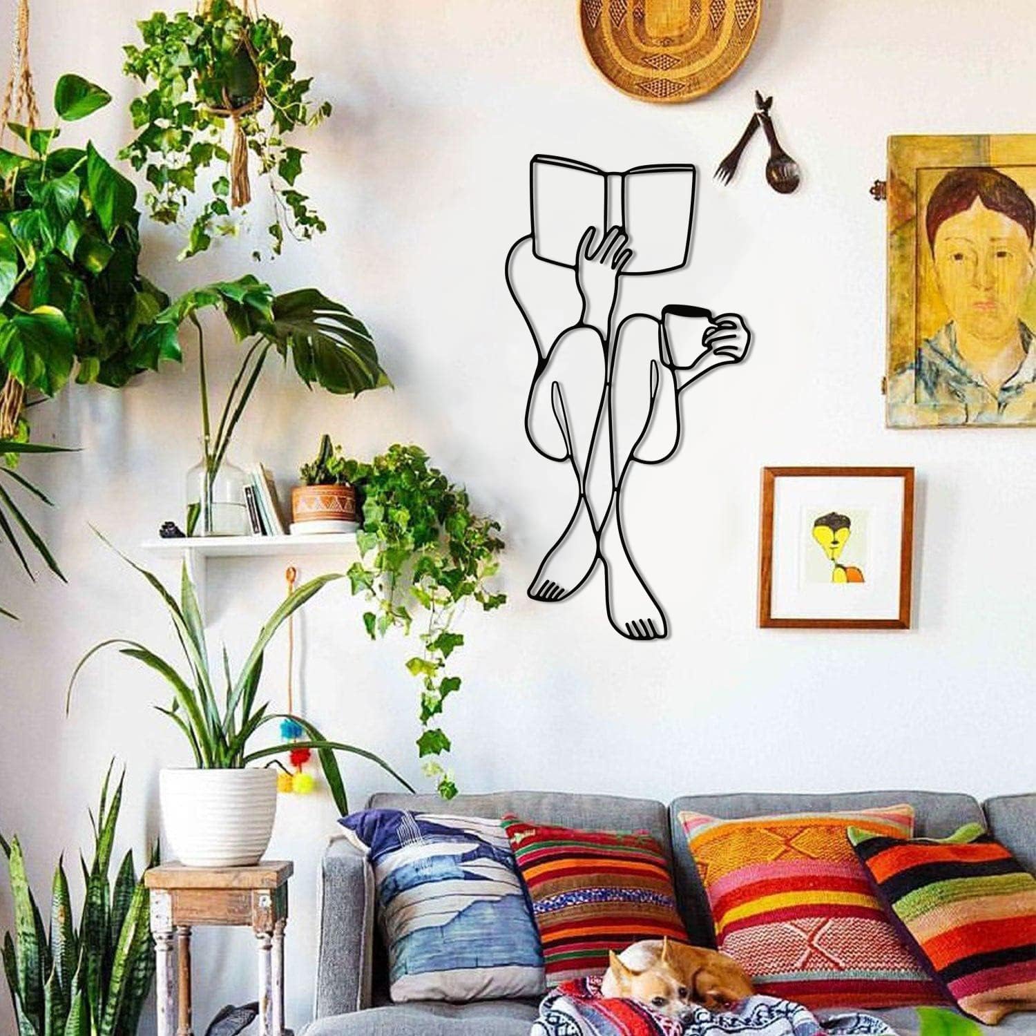 Minimalist Abstract Woman Metal Wall Art