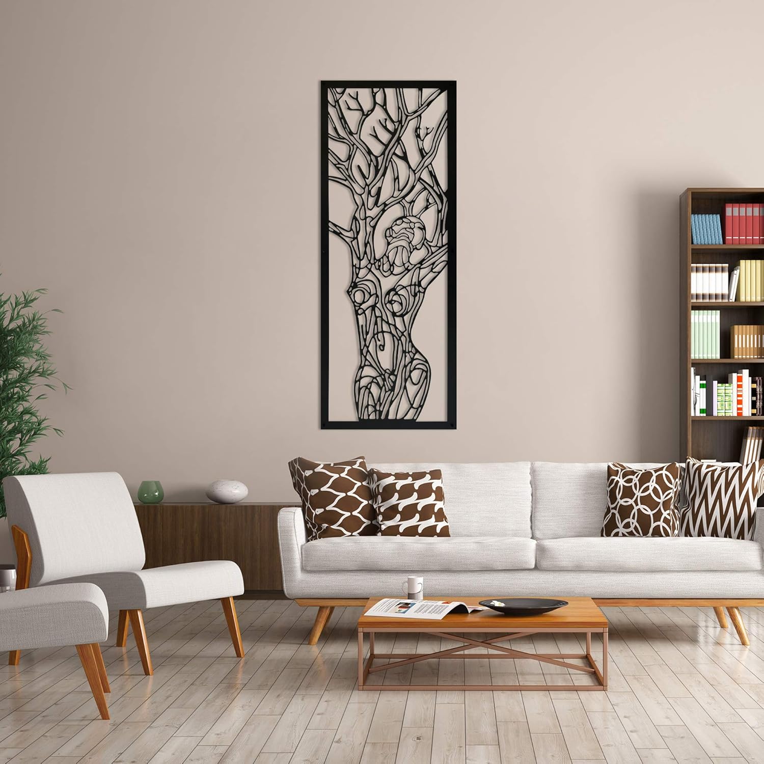 Tree of Woman Metal Wall Decor