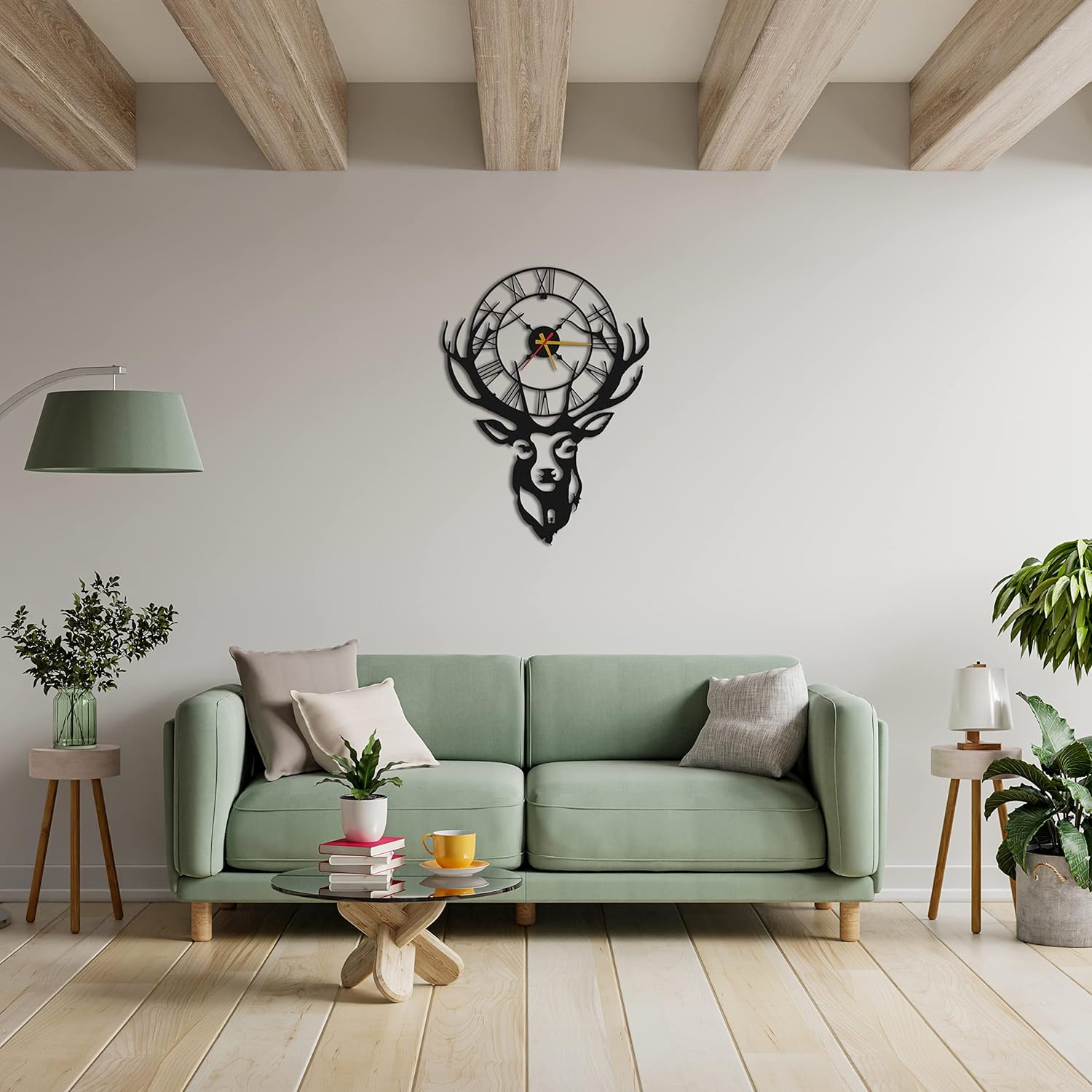 Deer Metal Wall Clock